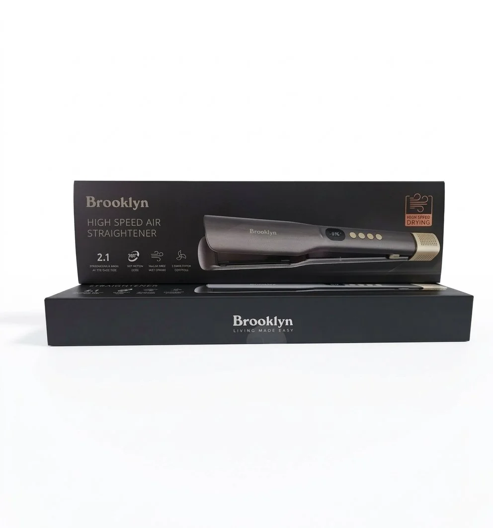 Packaging for the Brooklyn High Speed Air Straightener