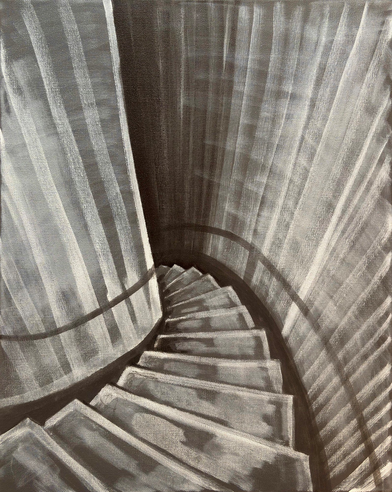 COIT SPIRAL 20 x 16 in. gesso on canvas
