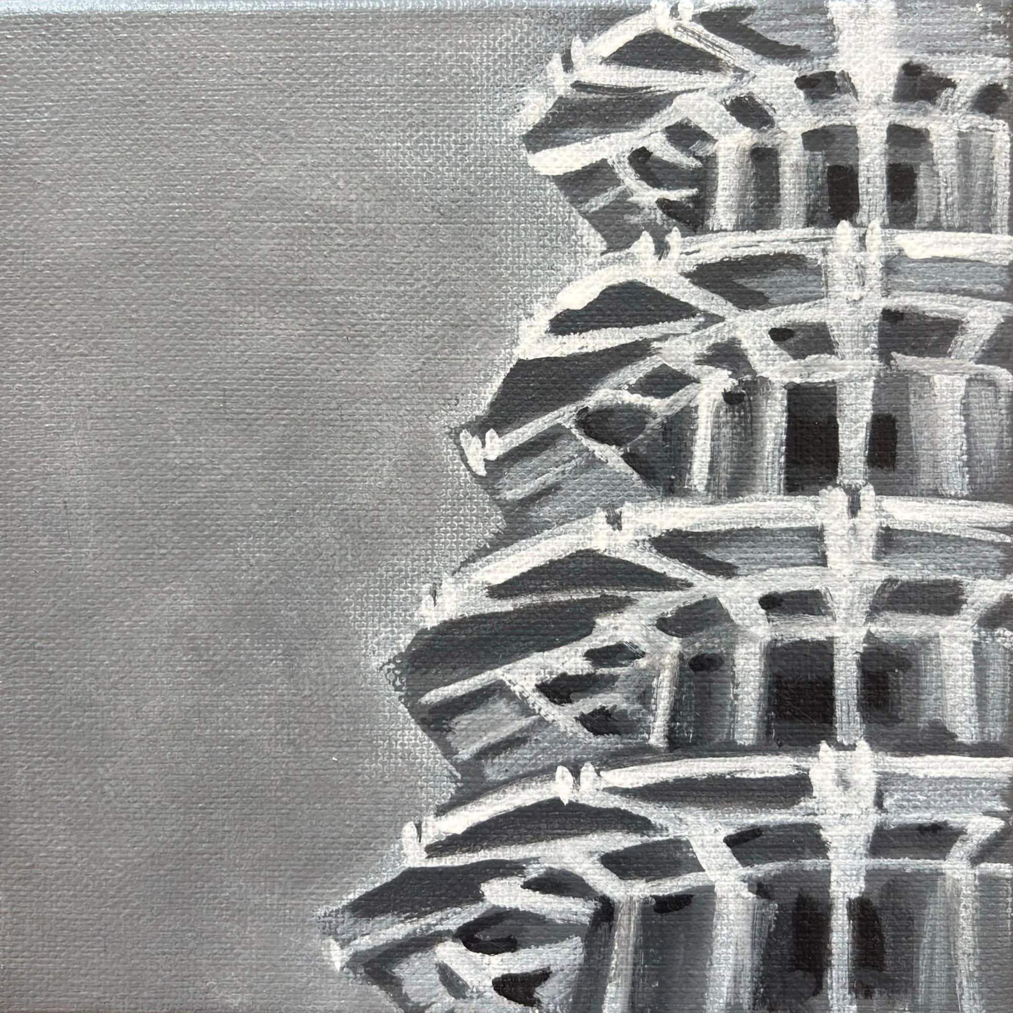 PIECES OF THE CITY NO.9 6 x 6 in. acrylic paint pens and gesso on canvas