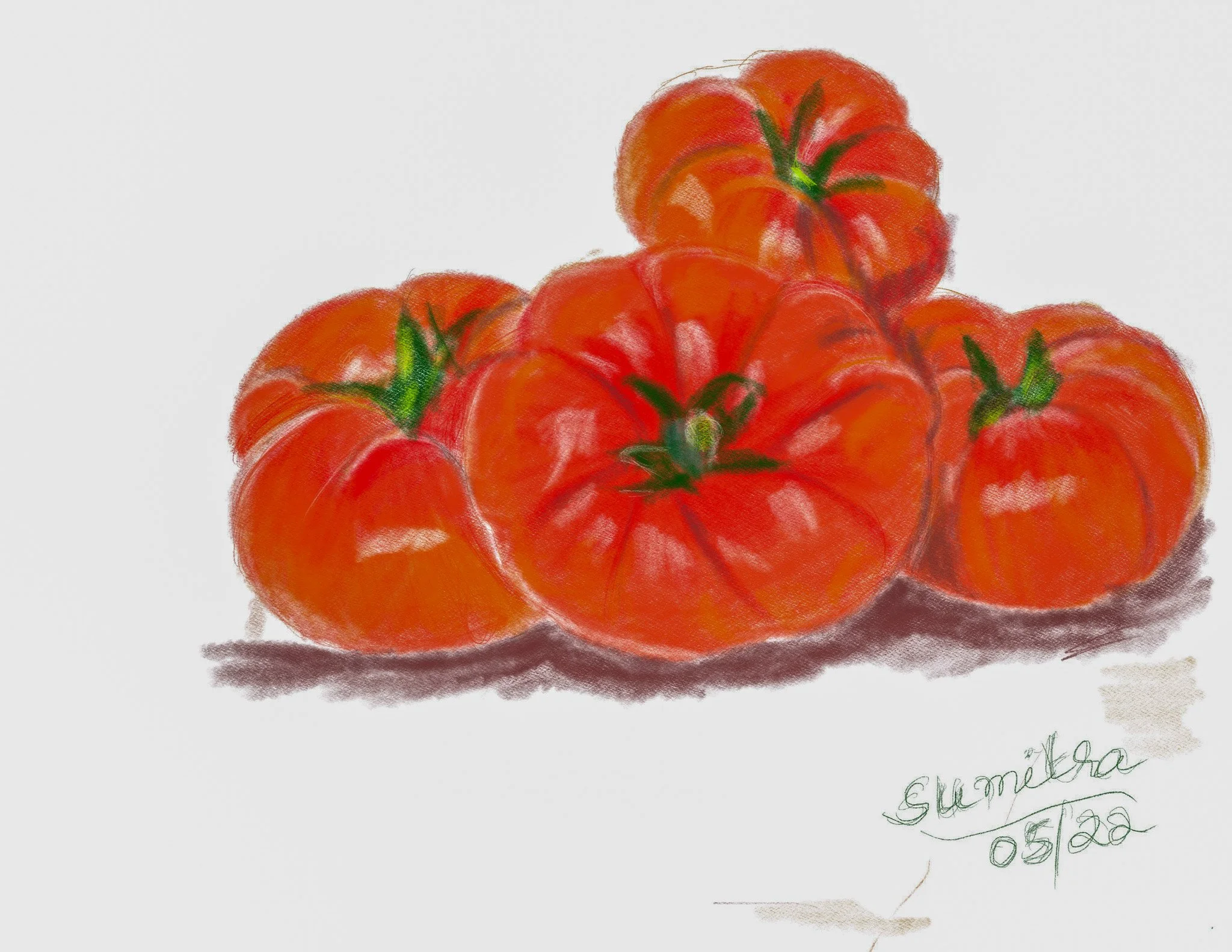 'Ripe and Juicy' | Digital Pencils on Procreate App | Still Life Series