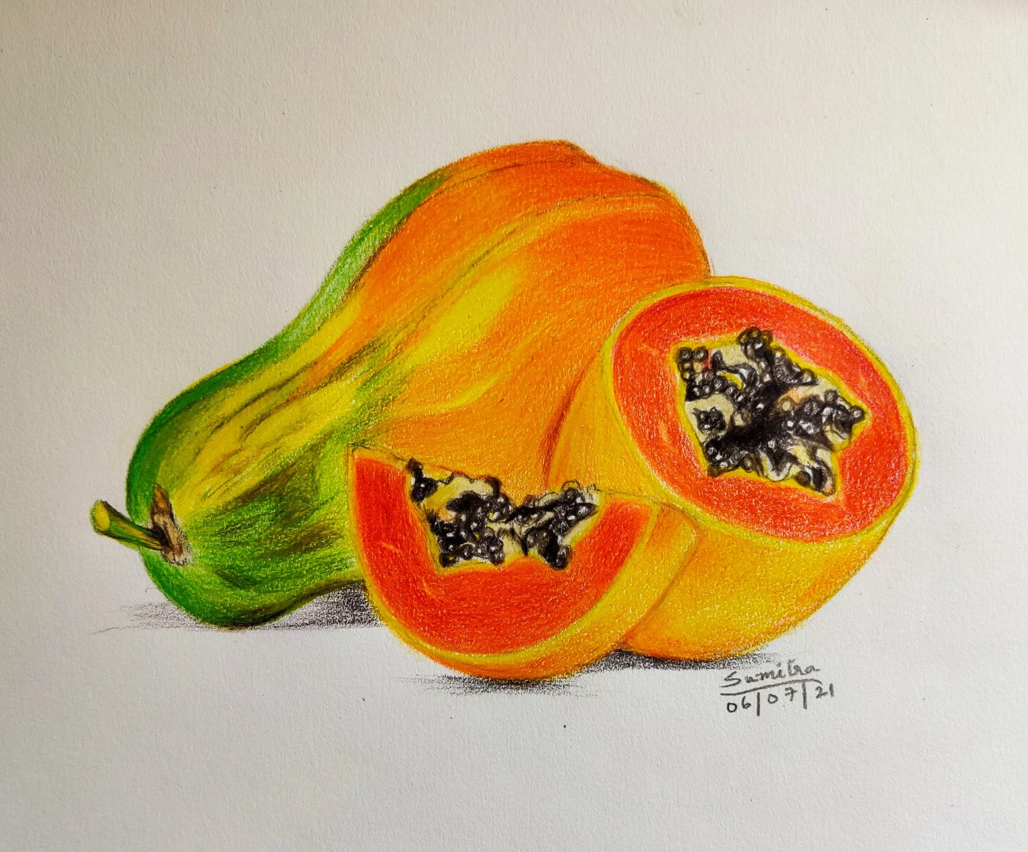 'Healthy Choice' | A5 size | Colour Pencils on Paper | Published in Derwent Art International Social Media Page | Sold