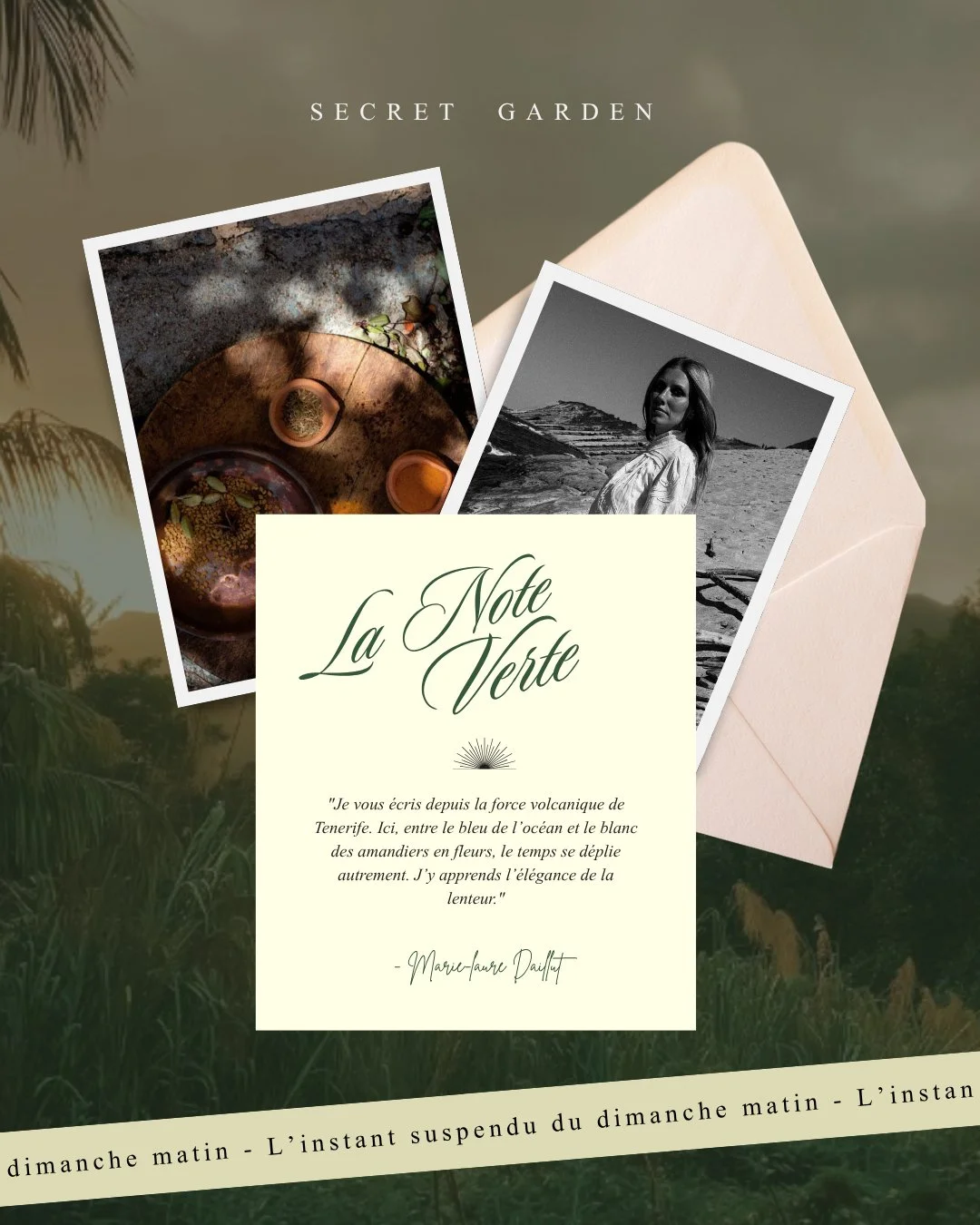 &laquo; &Agrave; l'heure du virtuel, je fais le choix de la pr&eacute;sence r&eacute;elle." Depuis 2006, mon travail &eacute;volue avec moi. Aujourd'hui, il trouve un nouvel &eacute;crin. Je suis heureuse de vous pr&eacute;senter LA NOTE VERTE :