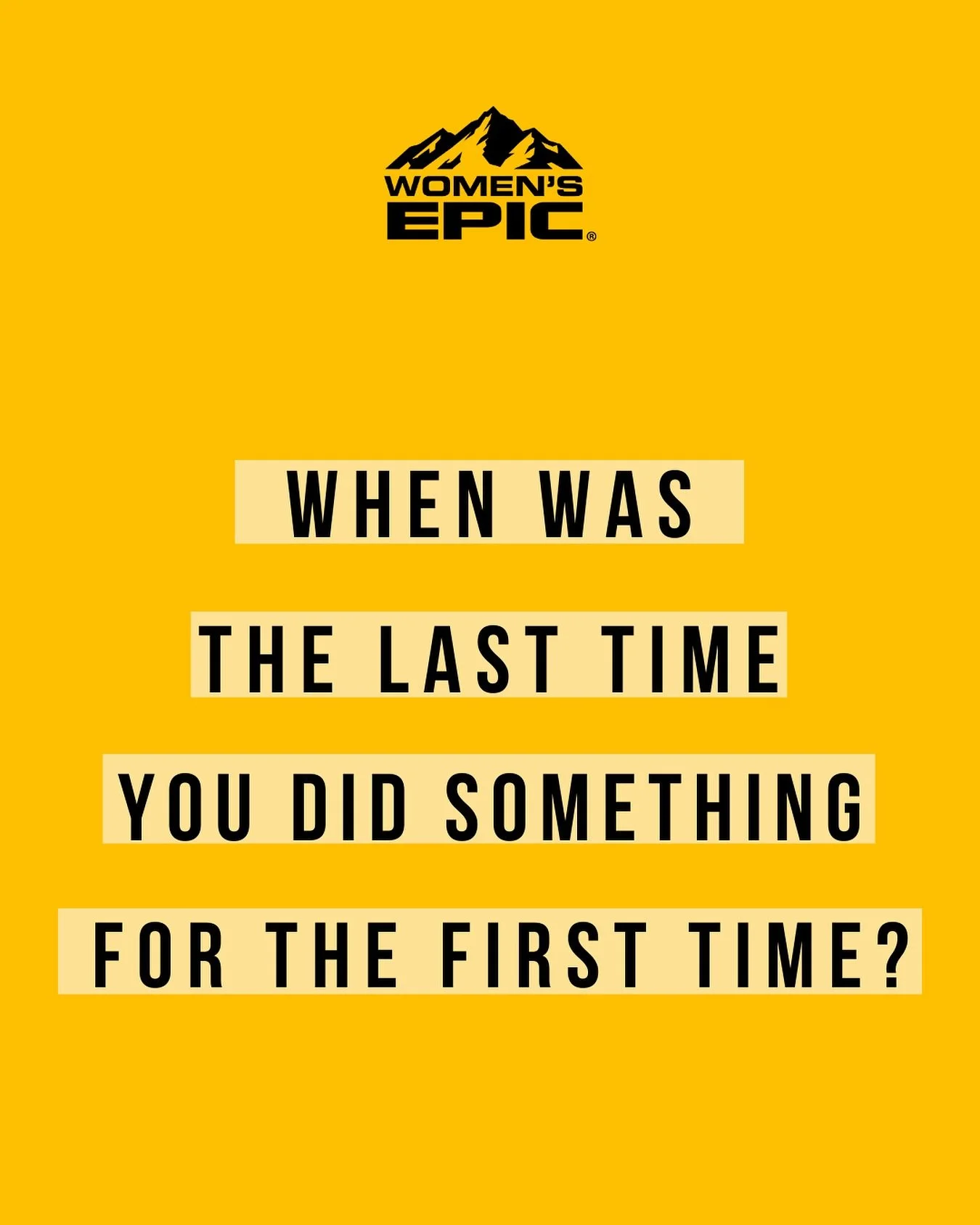 When was the last time you did something for the very first time? 👀✨
Here&rsquo;s your reminder to step outside your comfort zone, embrace the new and unknown, and live with no regrets. 💪🏼🔥 #womensepic