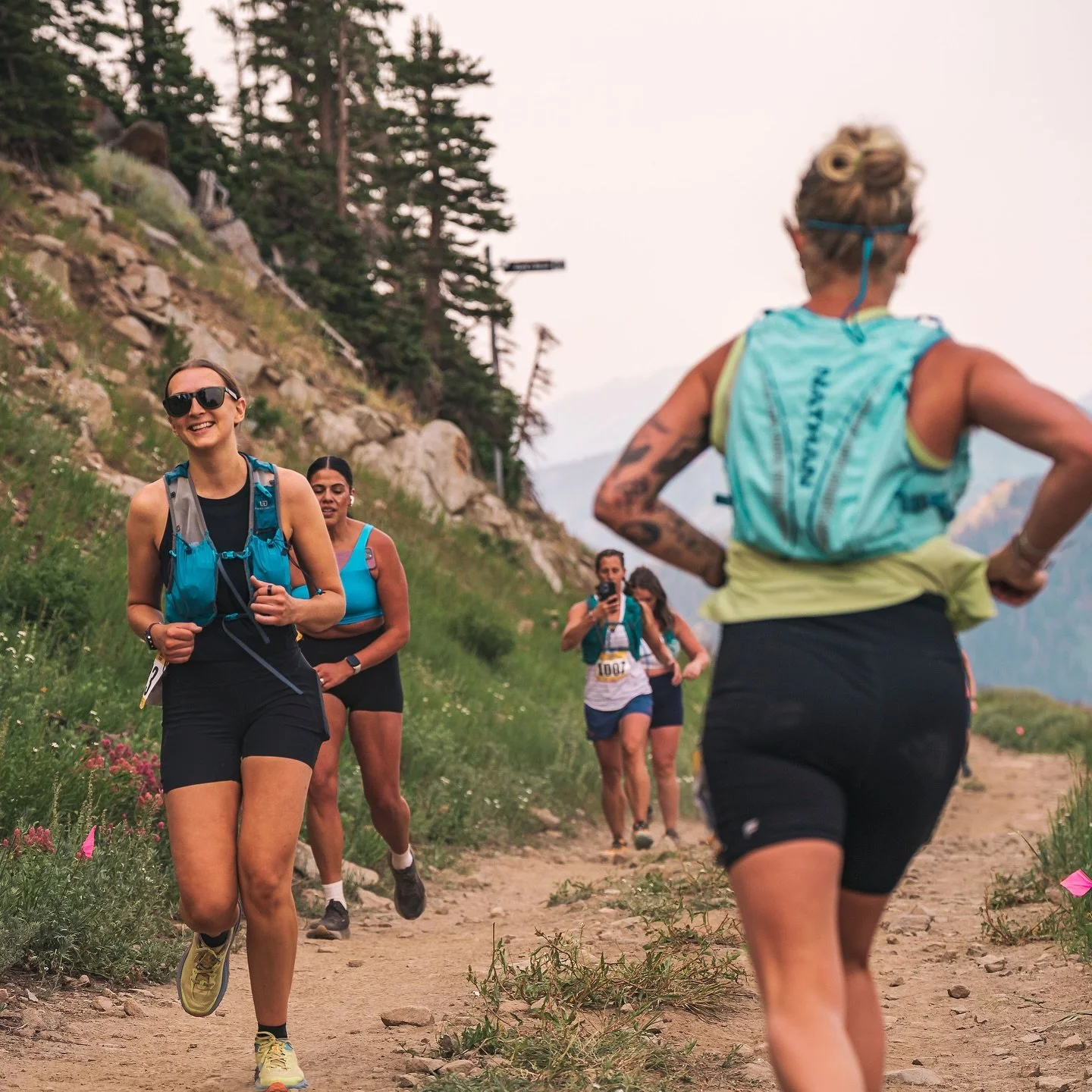 ✨ Did you know our courses are designed with at least one out-and-back section? That&rsquo;s on purpose- so you can high-five, cheer, and hype up your fellow badasses on the trail. 🖤⚡️ #WomensEpic