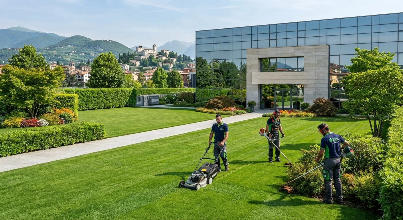 L'immagine del successo passa dal verde: l’importanza della manutenzione professionale per le aziende bresciane