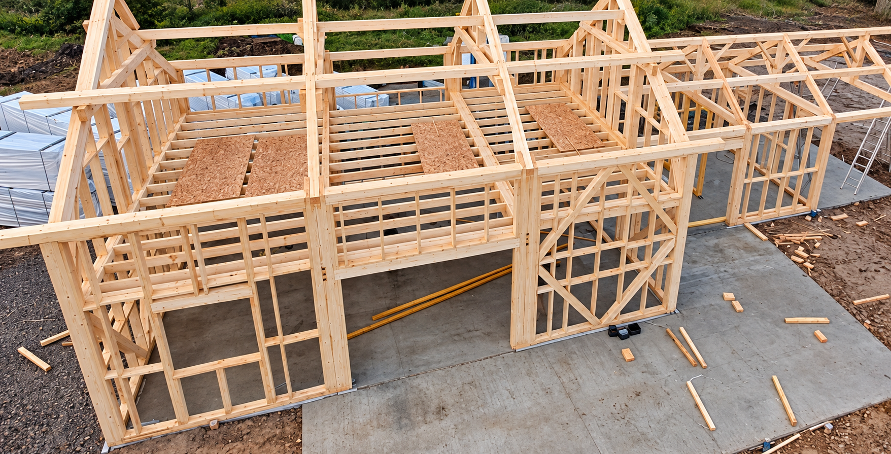 Structure de maison en bois — Egitura Conception, bureau d’études partenaire de Simplywoodplan
