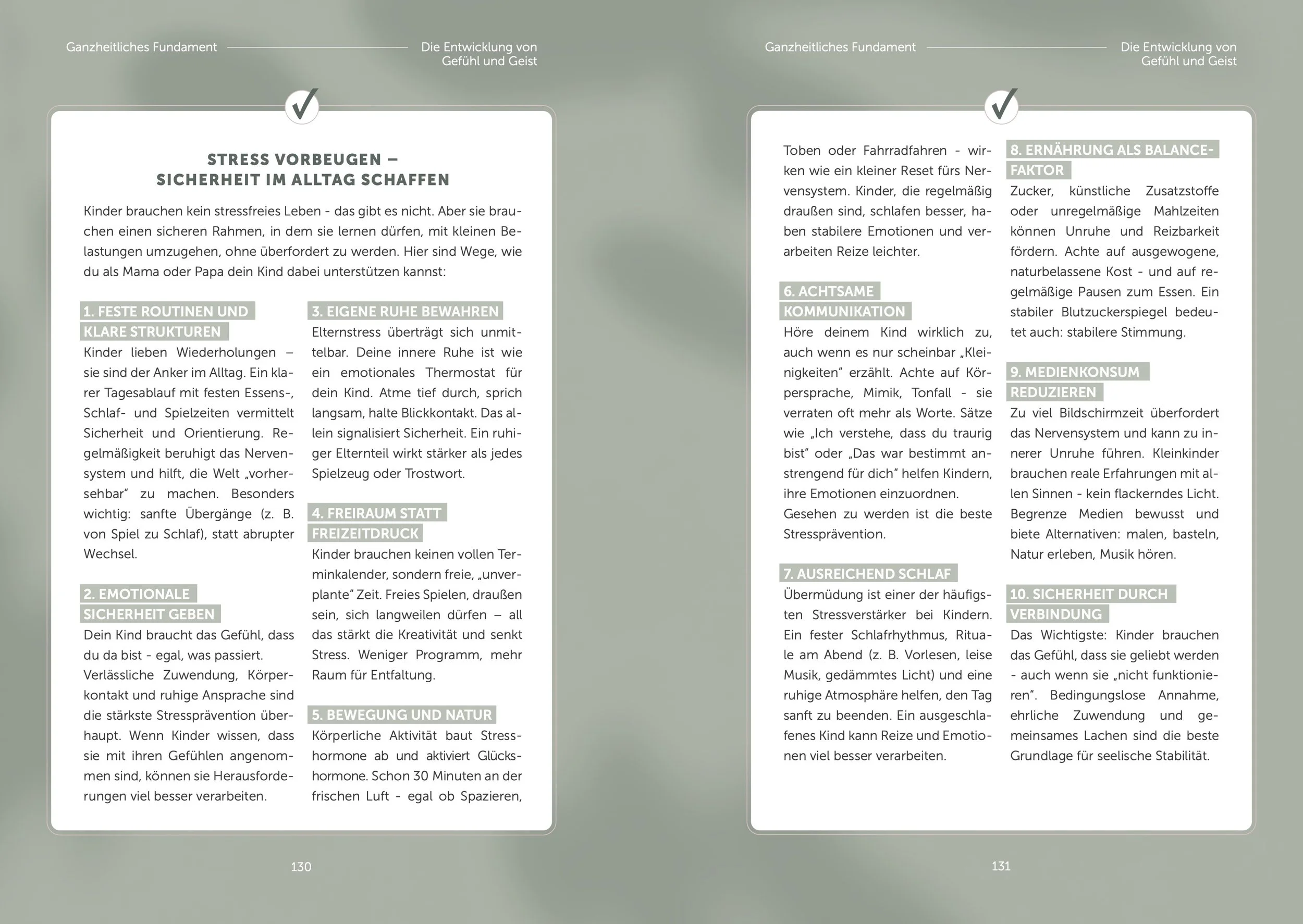 Blick in den Mama Guide – Ganzheitliche Kinderheilkunde: Alltagstauglicher Begleiter und Umgang mit Stress