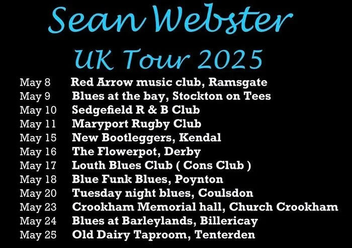 @seanwebsterband UK Tour 2025 starts today! Looking forward to be playing the songs from the new album &lsquo;Summer Has Gone&rsquo; with this incredible line up.
@zwinselmanaxel 
@robvdl_