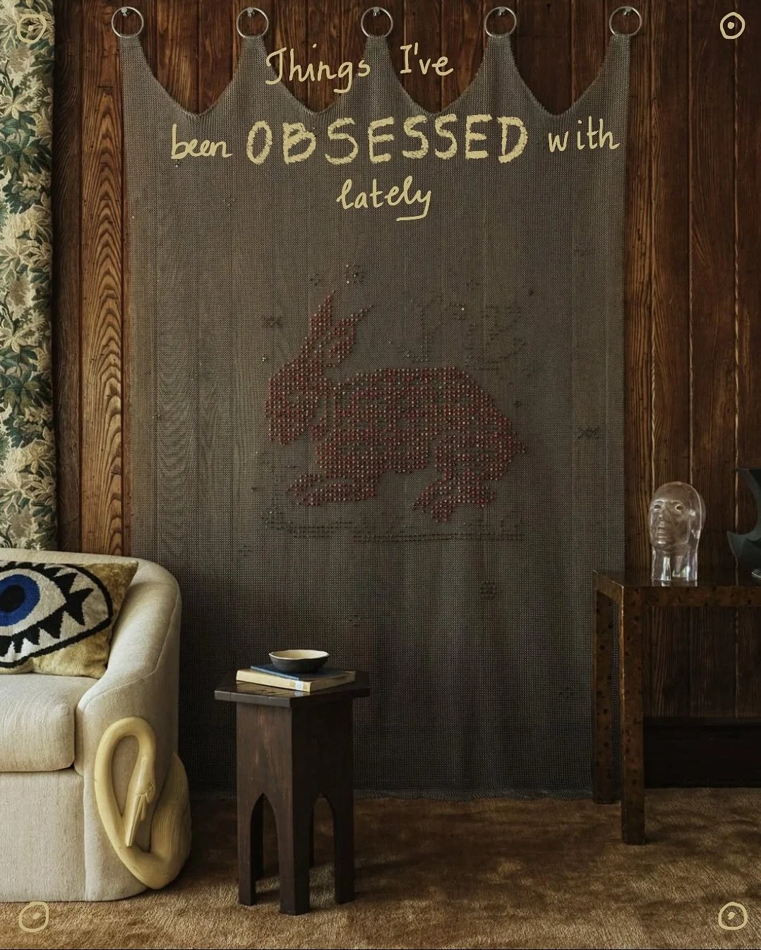 ✺ Latest obsessions ✺ 

1. Stainless steel tapestries by @wretched_flowers_ 
2. @brittanybathgate &amp; @dean_khalil kitchen is a labour of love 🫶🏻 so beautiful!
3. Enjoying @isseyroquet YouTube videos so much. Looking forward to her next collectio