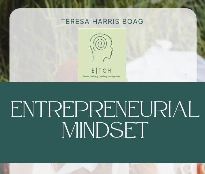 Book titled 'Entrepereneurial Mindset' on a picnic blanket background