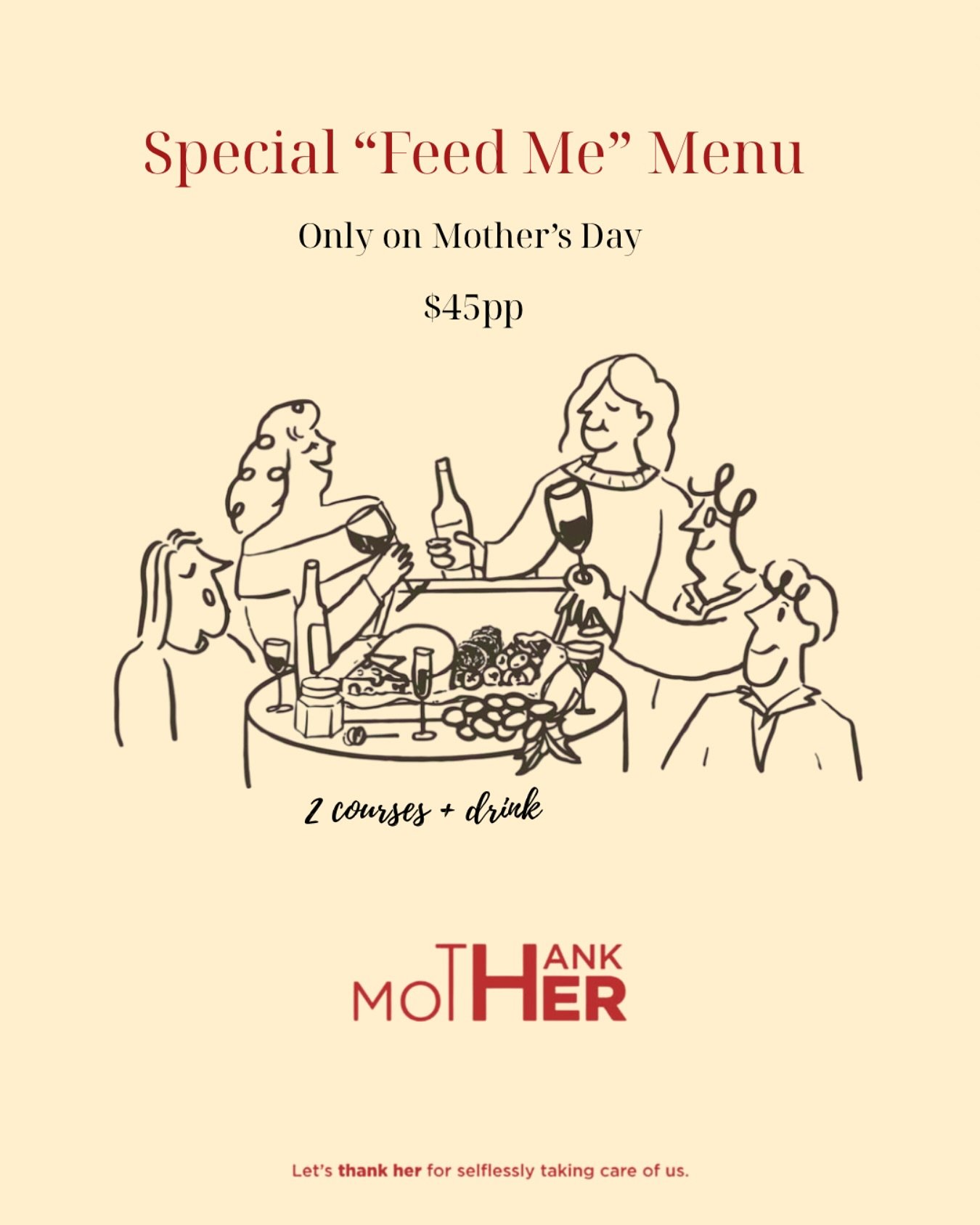 For the hugs that never end and the love that never fades &mdash; thank you, Mom

We are grateful to be your hosts on this special occasion ❤️

https://the-parcel.resos.com/booking