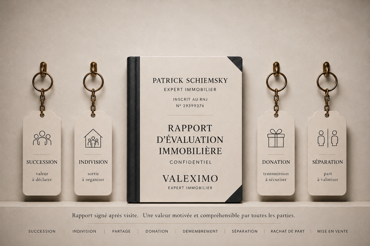 Valeximo — expert immobilier à Bruxelles pour succession, indivision, donation, séparation, rachat de part et mise en vente