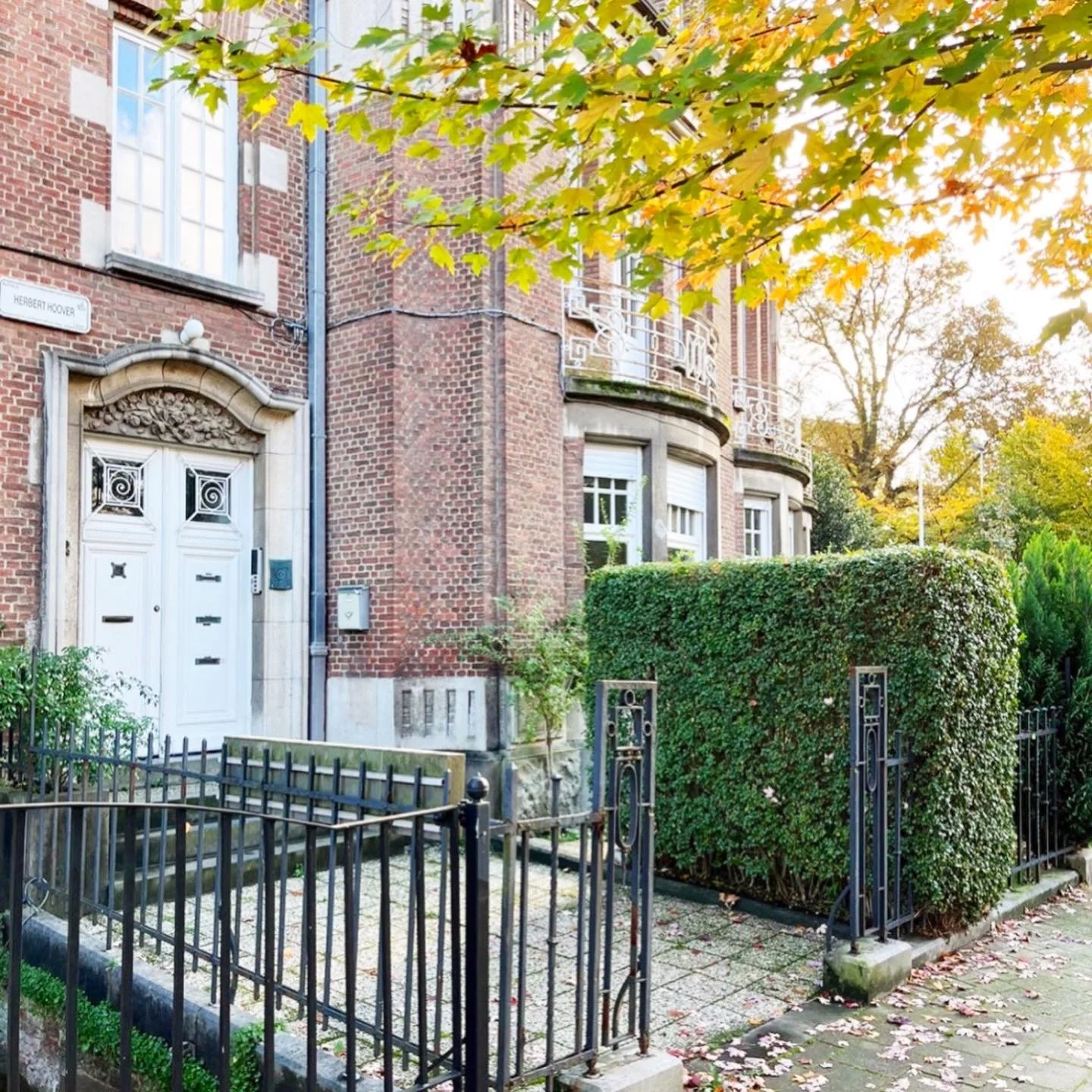 Détail architectural d'un bien immobilier bruxellois