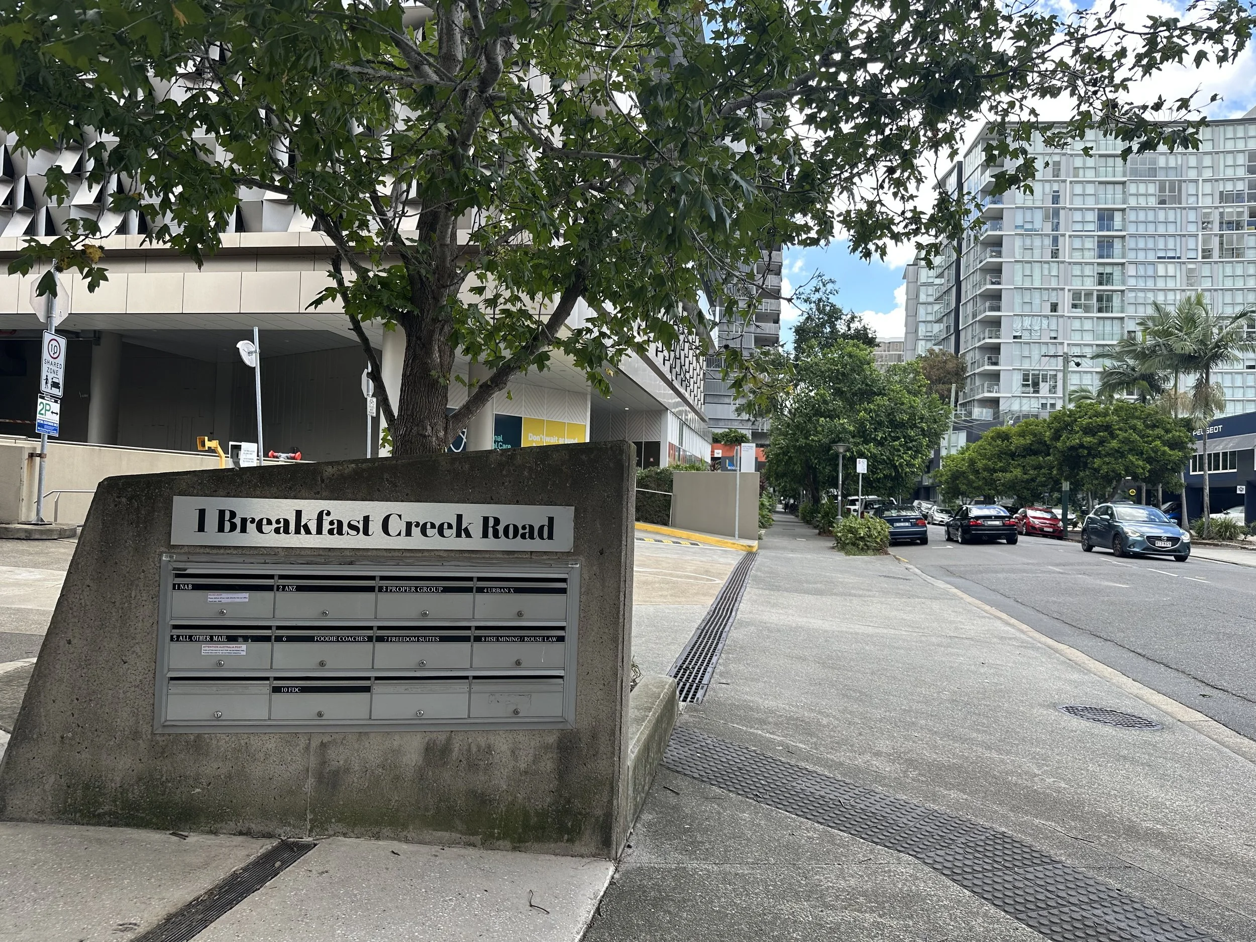 Location of Optimum K Japanese Head Spa at 1 Breakfast Creek Road, Newstead , Brisbane.