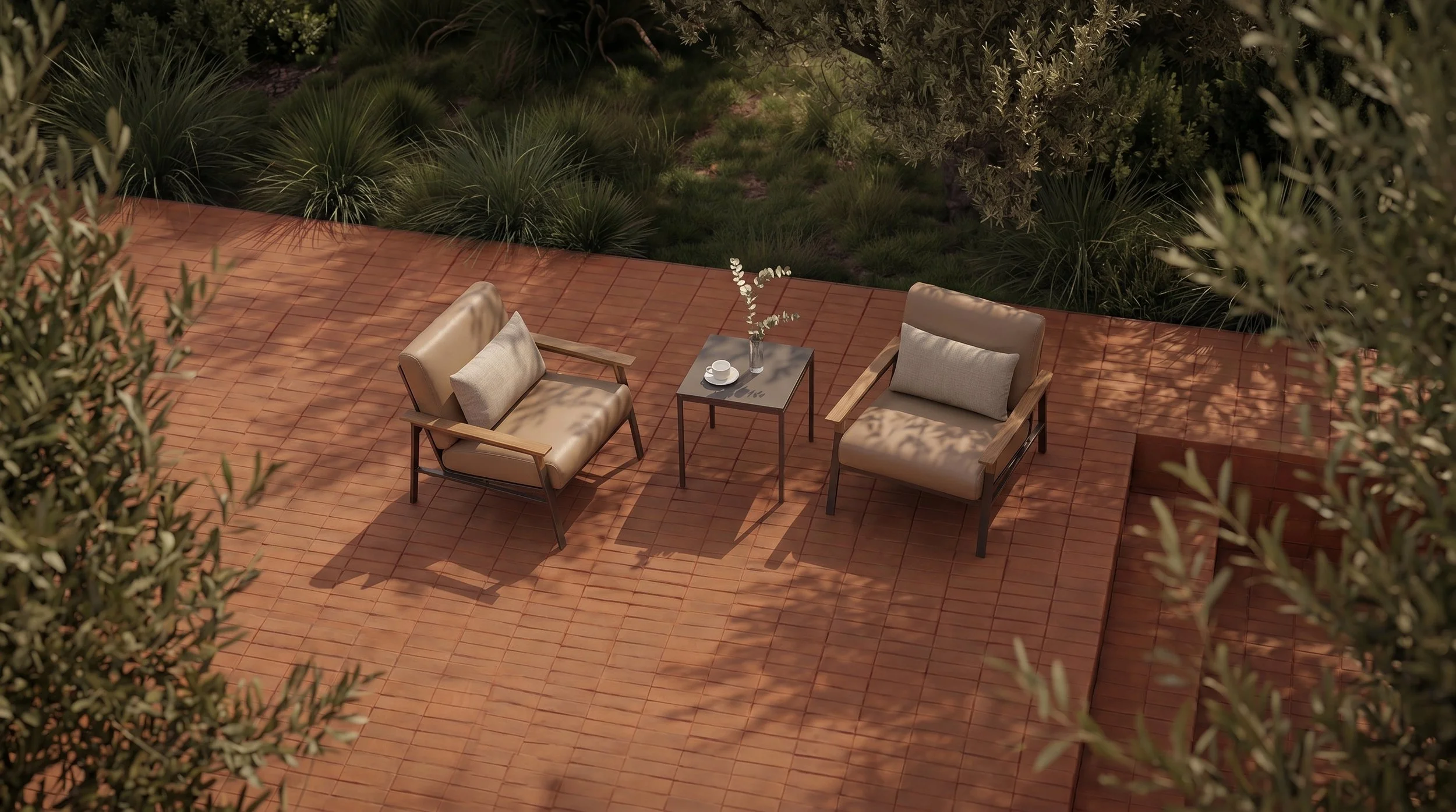 Farrugia textiles outdoor. Mariano Farrugia.