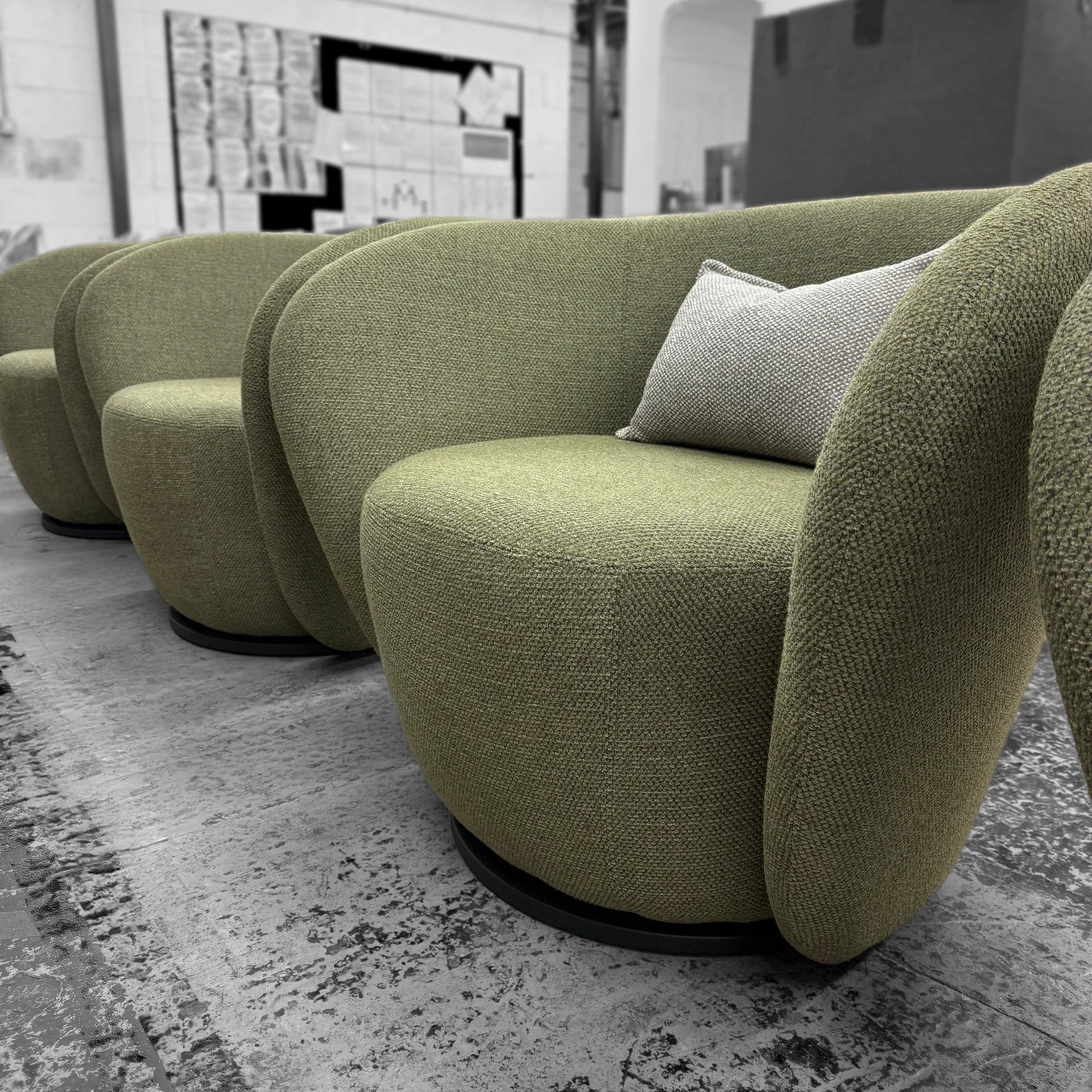 Comfort, function, and elegance come together in the Arlo chair. Defined by its gentle, generous curves, Arlo offers a welcoming sit and a naturally inviting presence. Shown here in our QC area, ready for dispatch, it&rsquo;s a clear example of how c