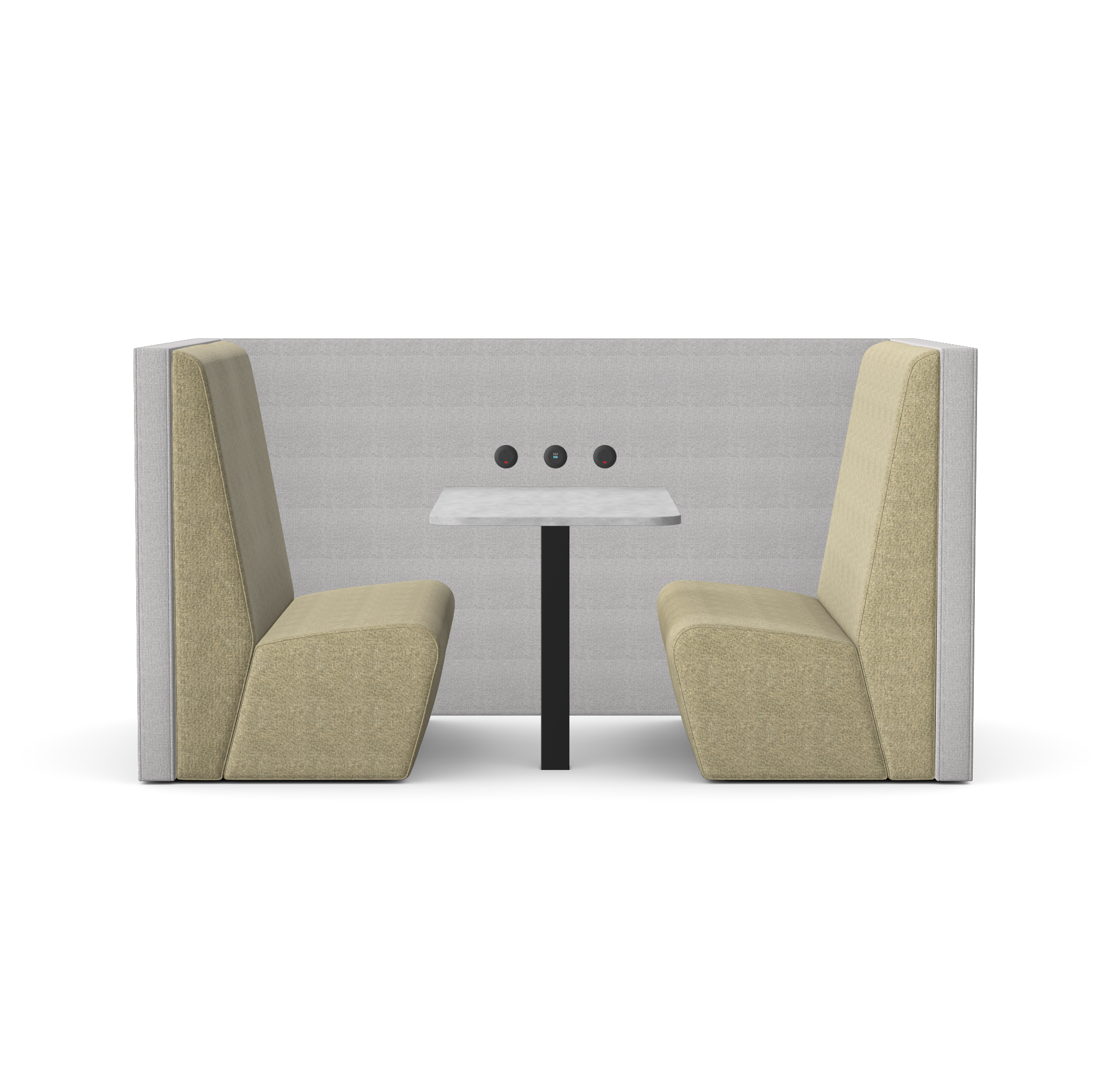 Anex - Four Person Work Booth Low - Walled.png