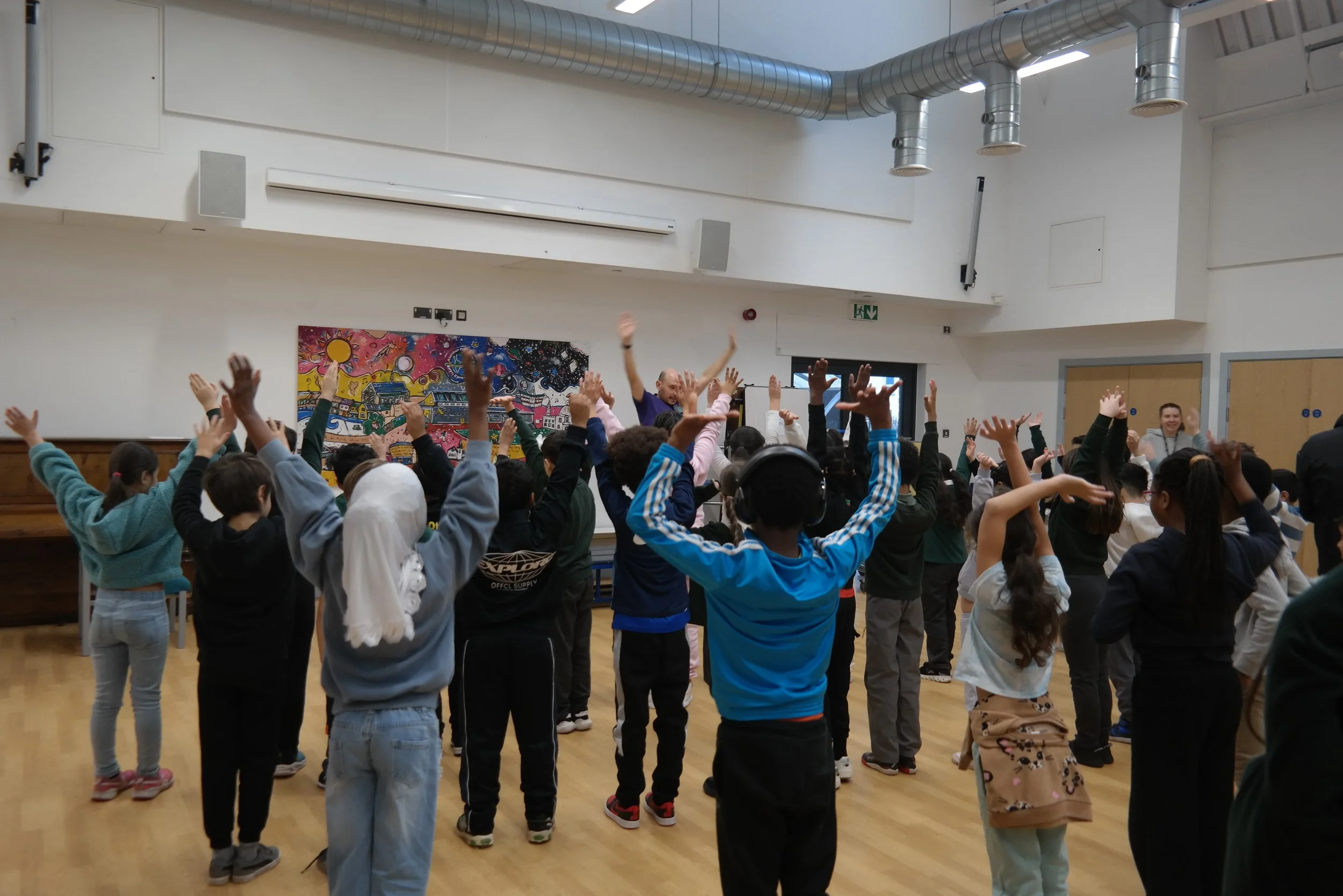 Children enjoying movement together