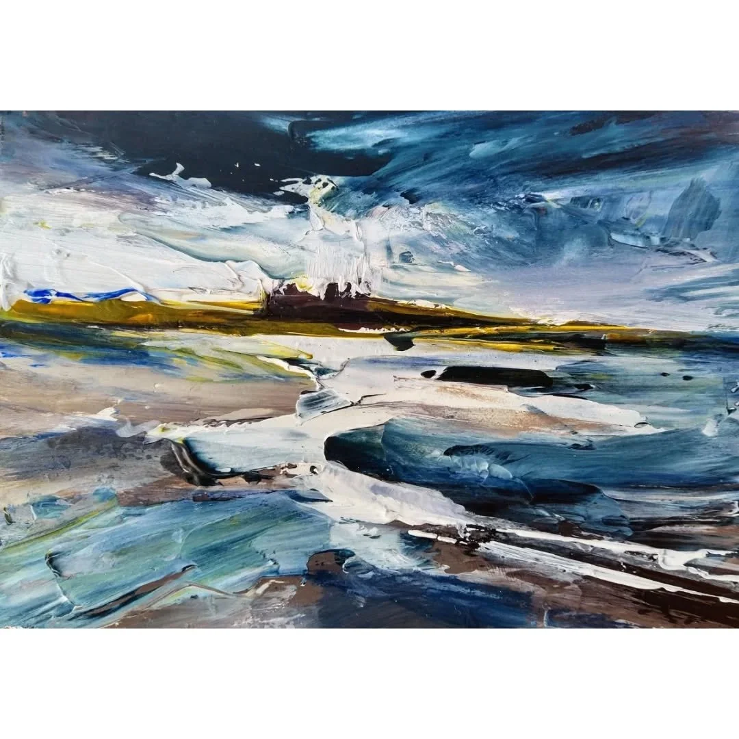 The majestic sights of castles on the coast - beautiful Northumberland! These are part of my Past &amp; Present series.

Past &amp; Present 1 &amp; 2
23 x 29cm (framed)
&pound;185 each

#northumberland #dunstanburghcastle #bamburgh #artforgifts #give