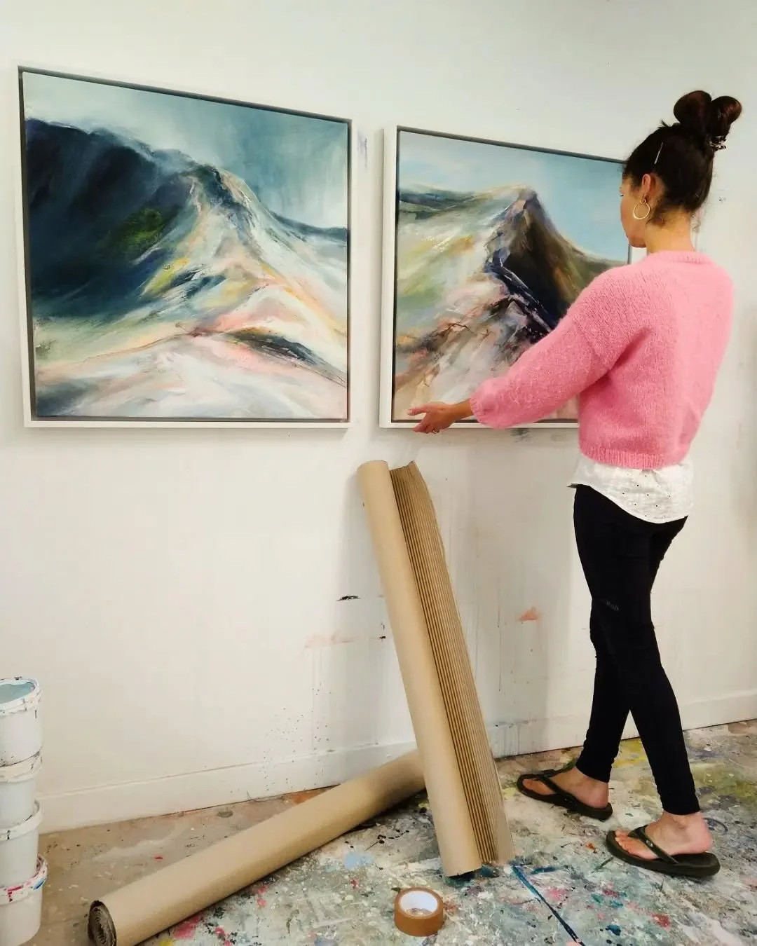 It's a good feeling for a Friday - framed and ready, packing up new paintings and sending them off. These will be making their way to OCG gallery in Ambleside. @oldcourthousegallery 

Amass and Ascent (both 80x80cm)

#lakedistrictart #mountainpaintin