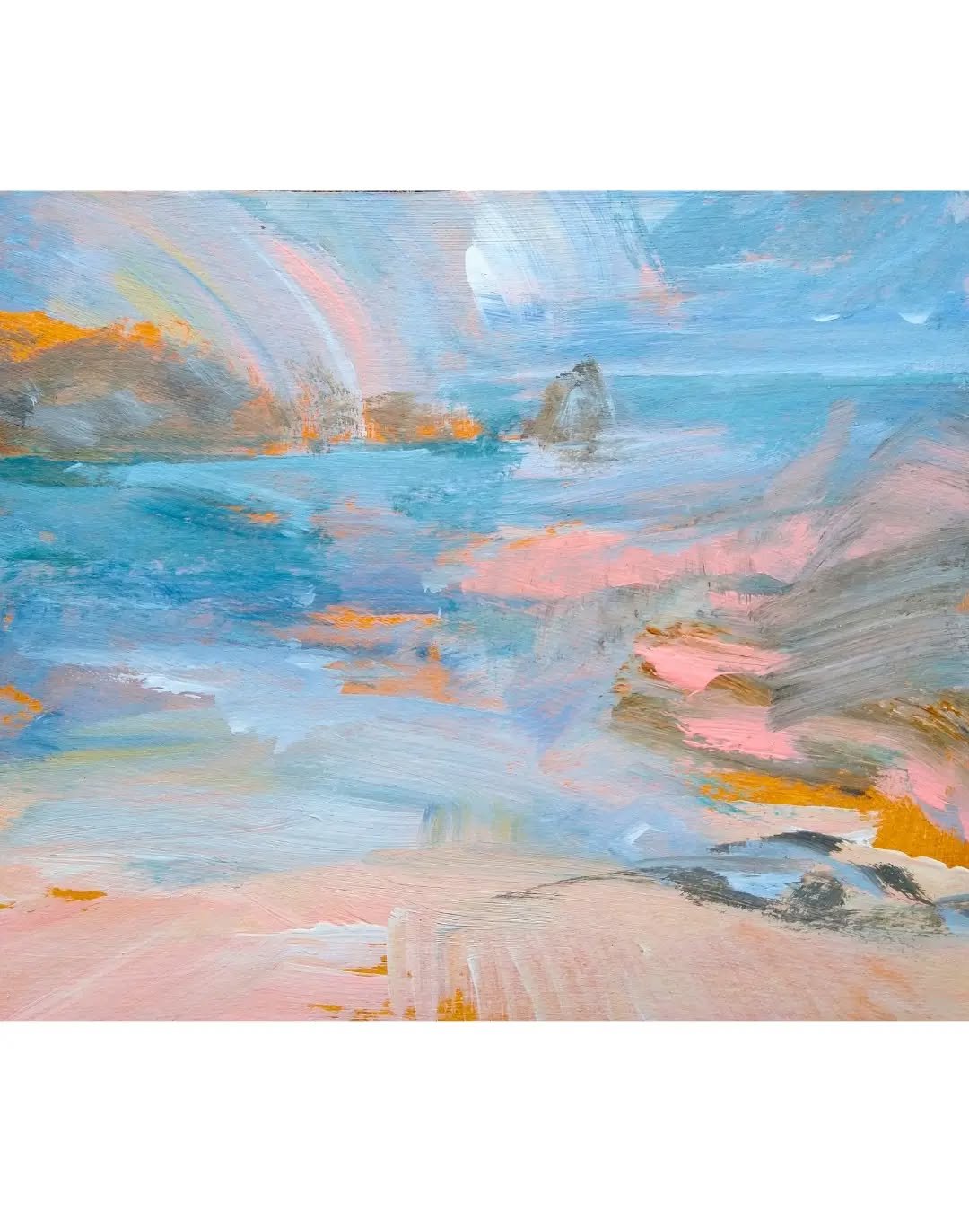 Luckily just about dodging Storm Austen, I'm back from a most amazing week's residency on St Agnes in the Isles of Scilly. I gathered loads in my sketchbook, made 17 mini paintings, watched storms, sunsets, rainbows, seals, dolphins, became extra awa