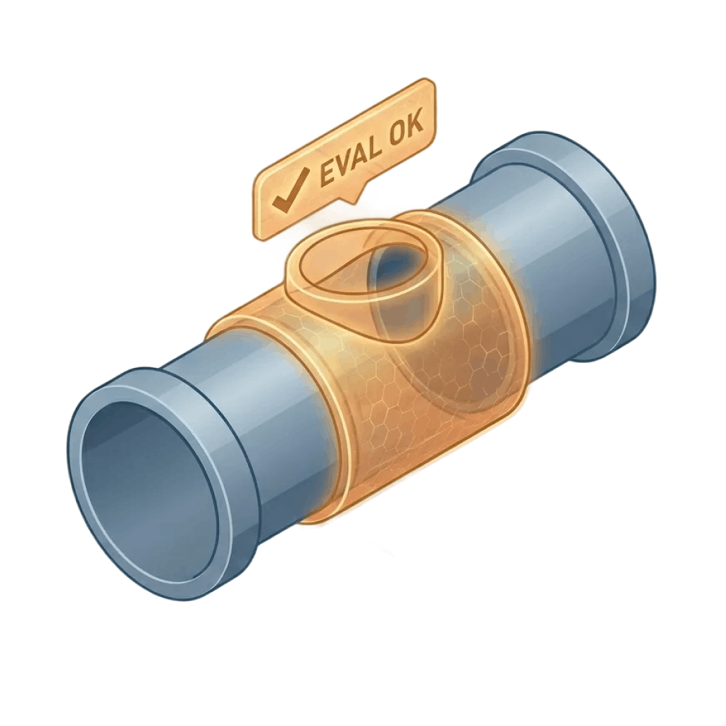 Civil insert evaluation setter for pipes