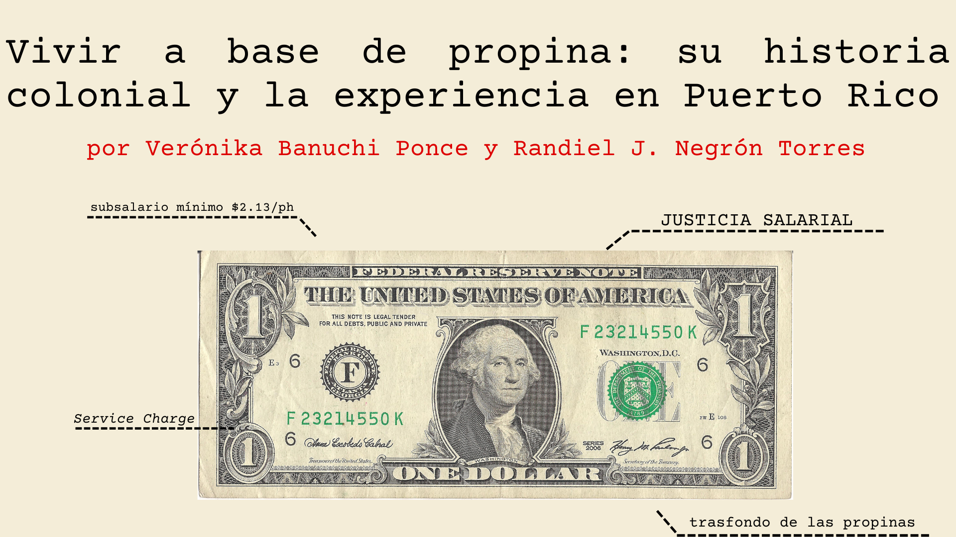 Vivir a base de propina: su historia colonial y la experiencia en Puerto Rico