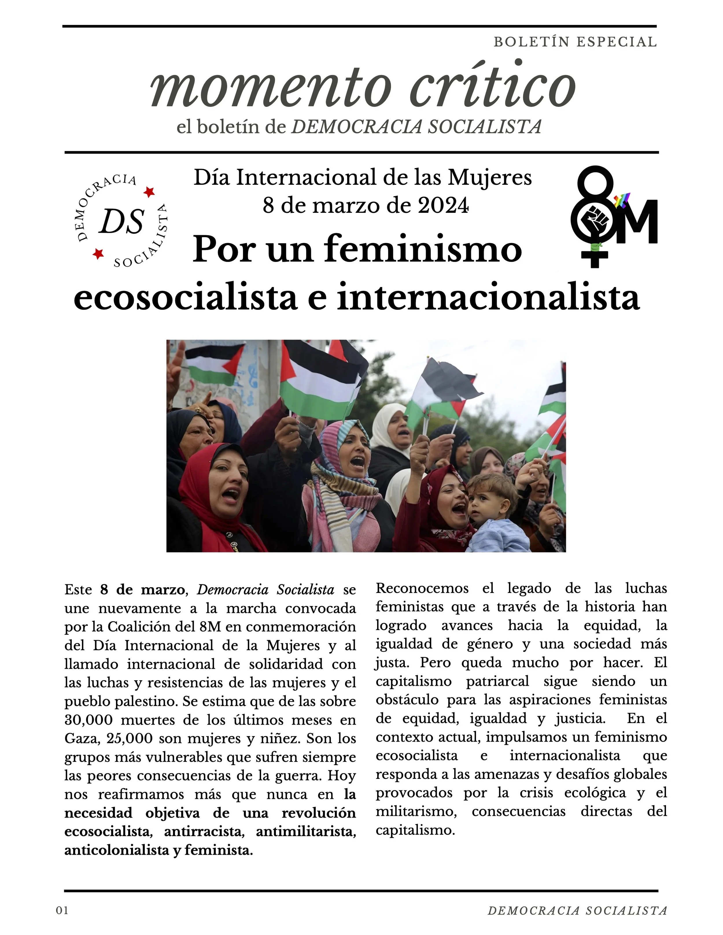 Por un feminismo ecosocialista e internacionalista