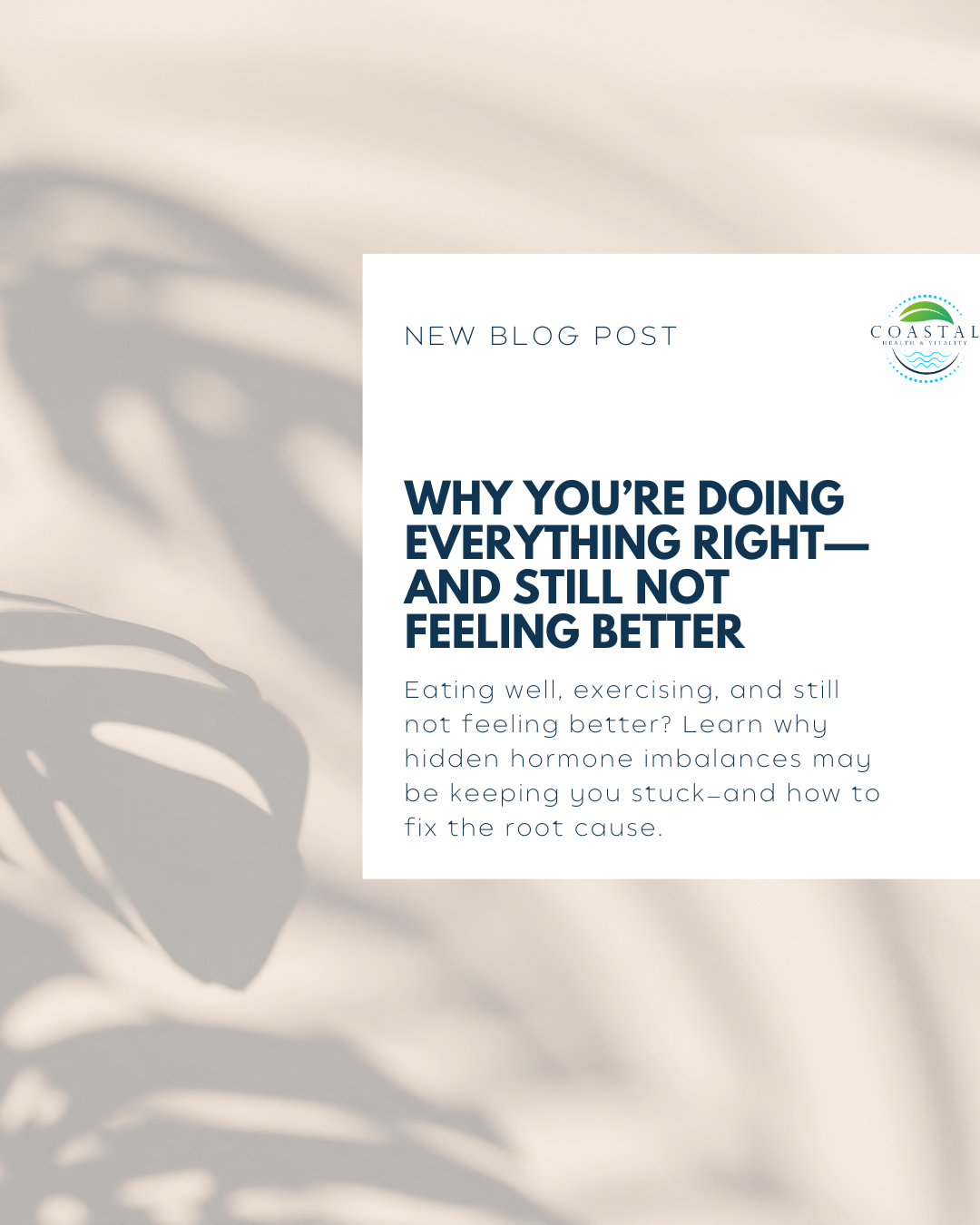 Why You’re Doing Everything Right—And Still Not Feeling Better