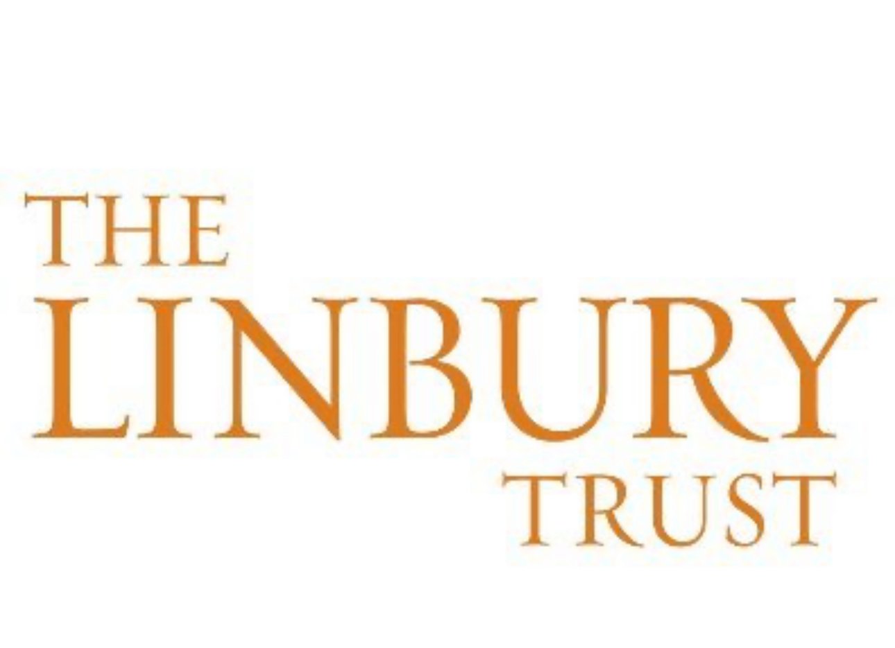 Logo of The Linbury Trust with orange text on a white background