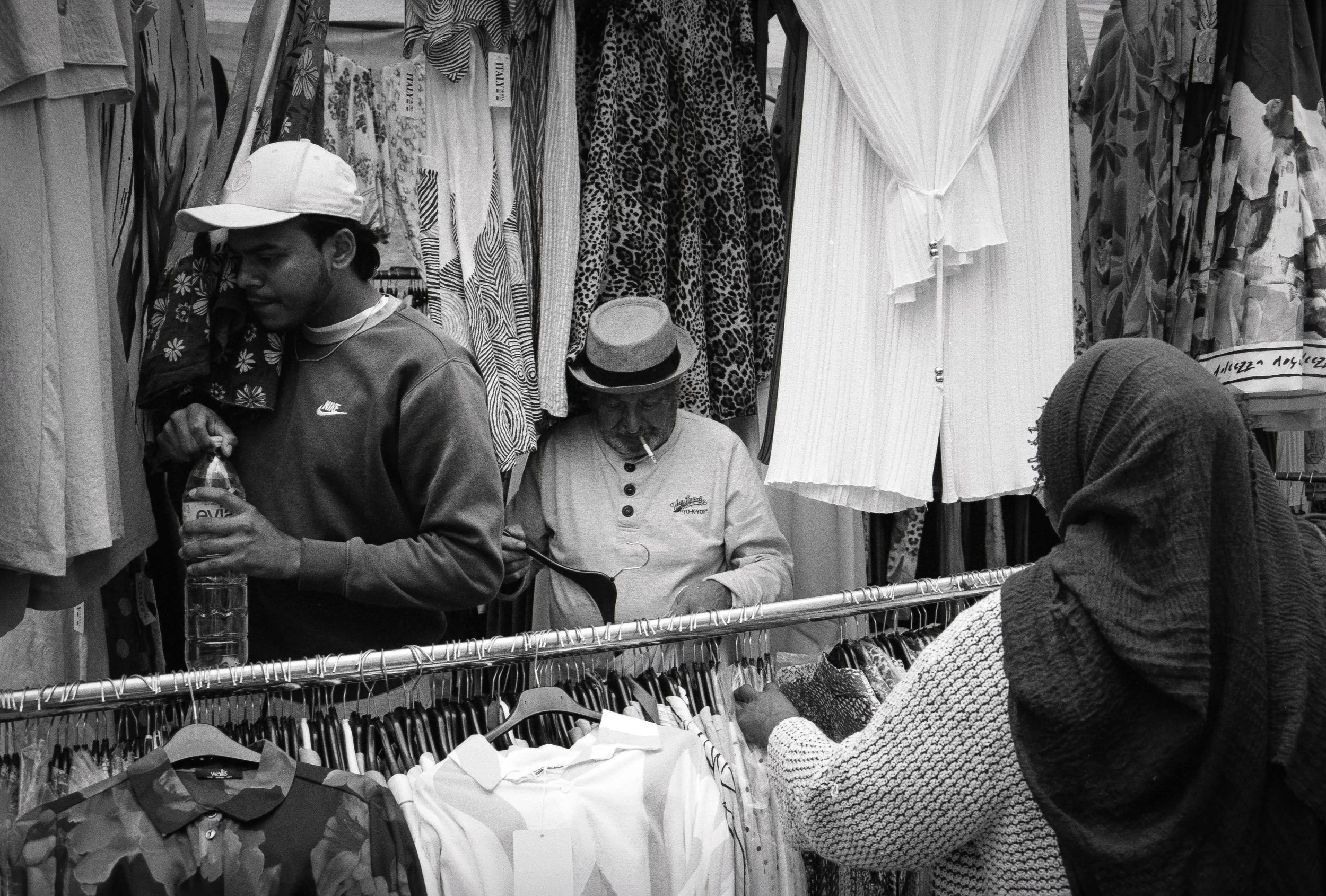 A SLOW DAY : Petticoat Lane,
August 2026. OM2 | TRI-X  (rated 640)  | 35mm at f11