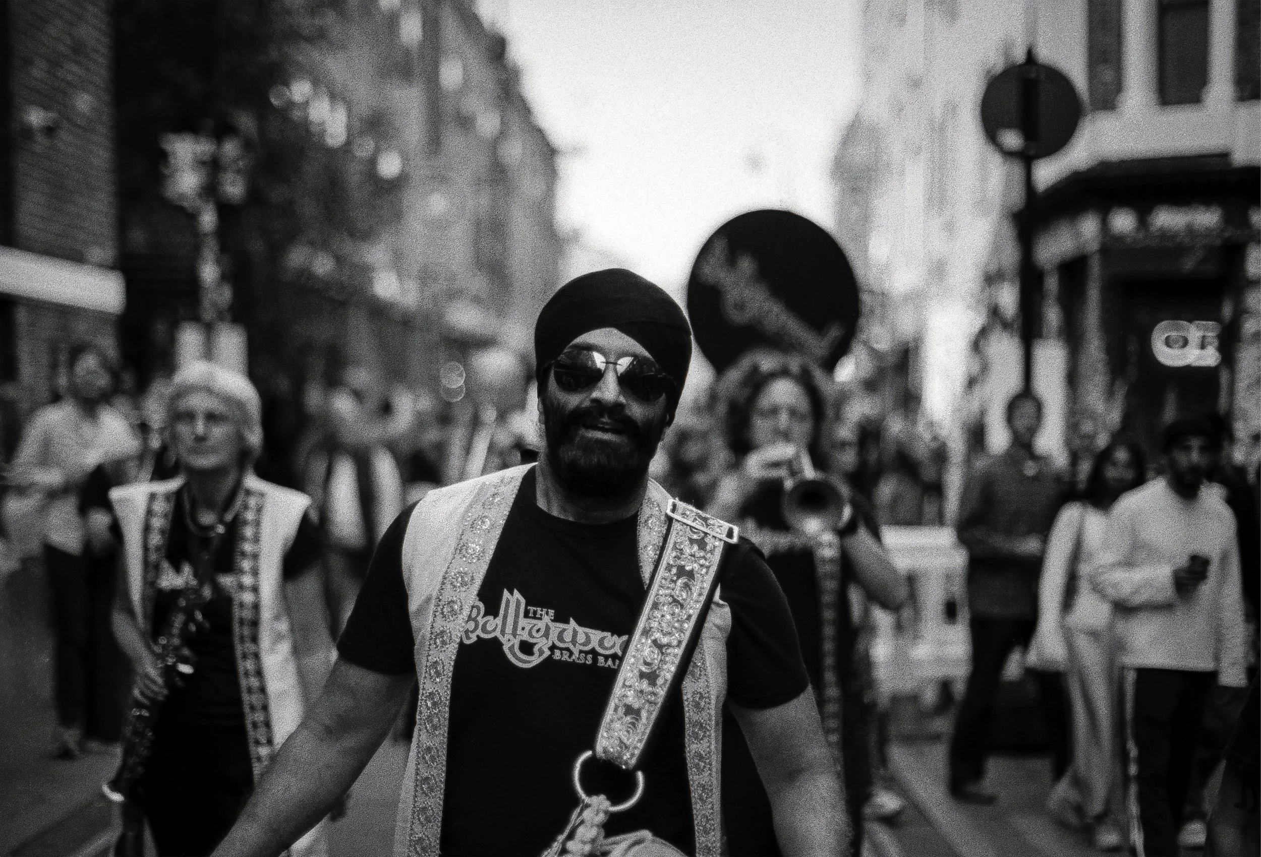 BAND LEADER : Brick Lane Festival
Sept 2026. Canon EOS1N | TRI-X (rated 650)  | 50mm at f5.6