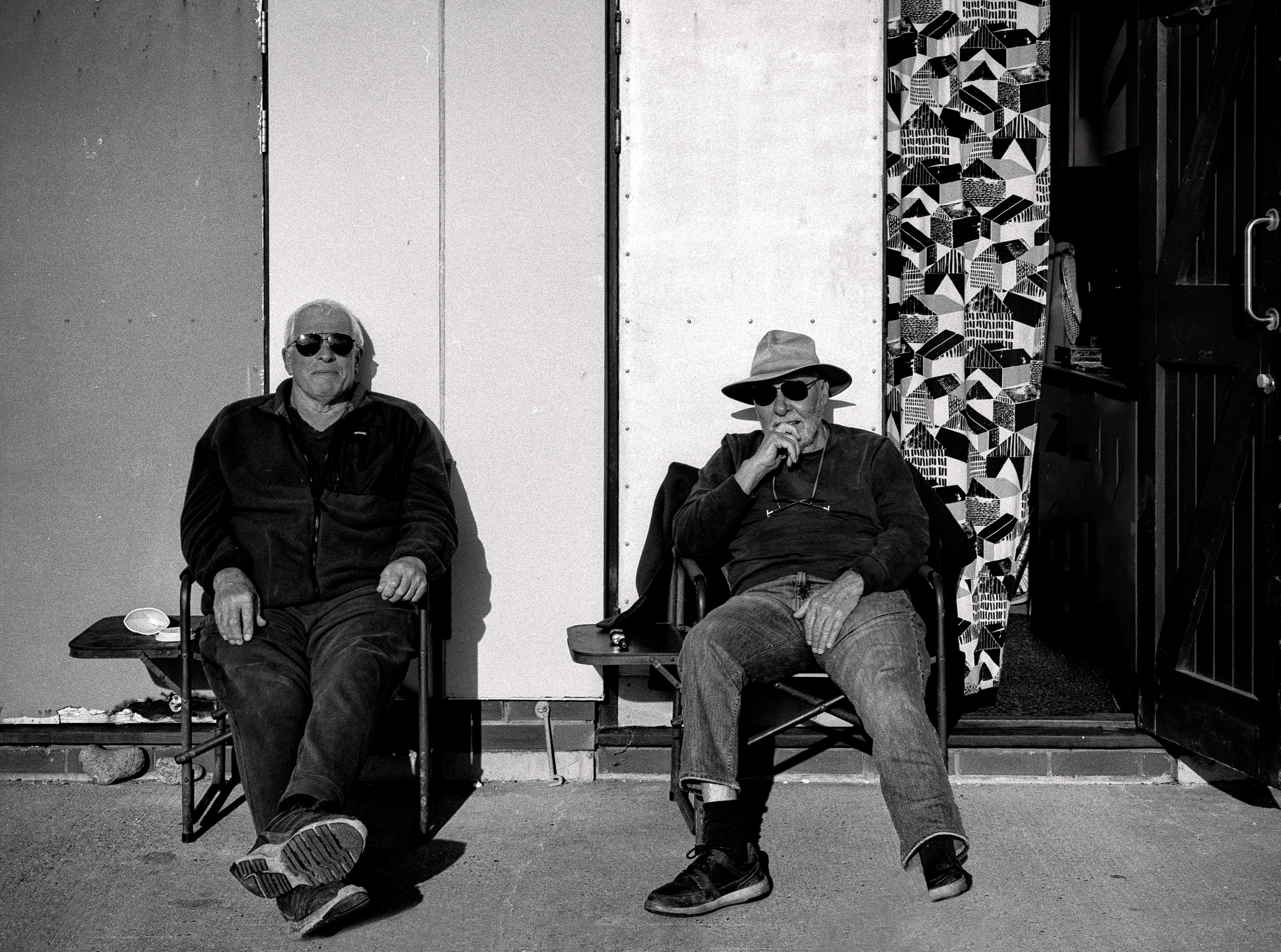 SUNDECK: Brighton Beach,
October 2026. Fuji GW 680 Tri-X  (rated 640)  | 90 mm at f11
