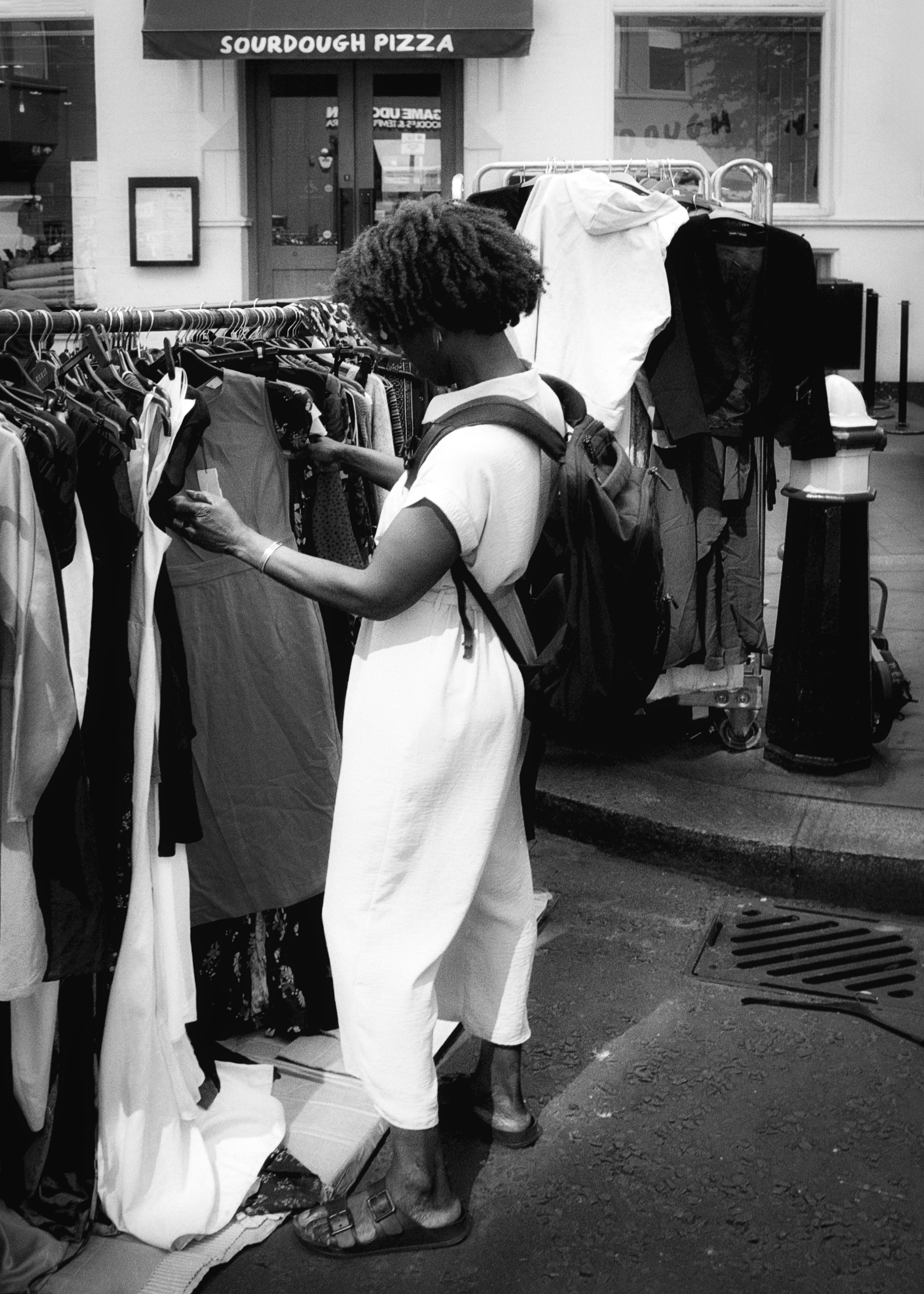 RED DRESS : Petticoat Lane,
August 2026. OM2 | TRI-X  (rated 640)  | 35mm at f11