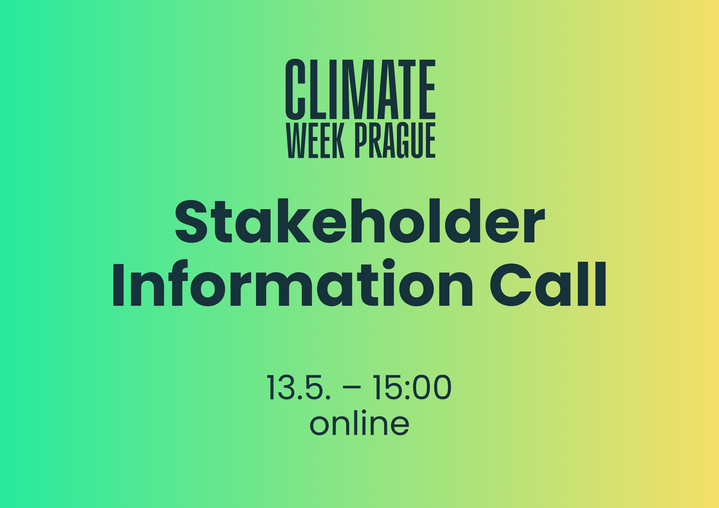 Online Webinar: Stakeholder Information Session