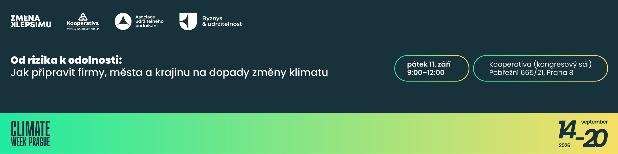 Od rizika k odolnosti: Jak připravit firmy, města a krajinu na dopady změny klimatu