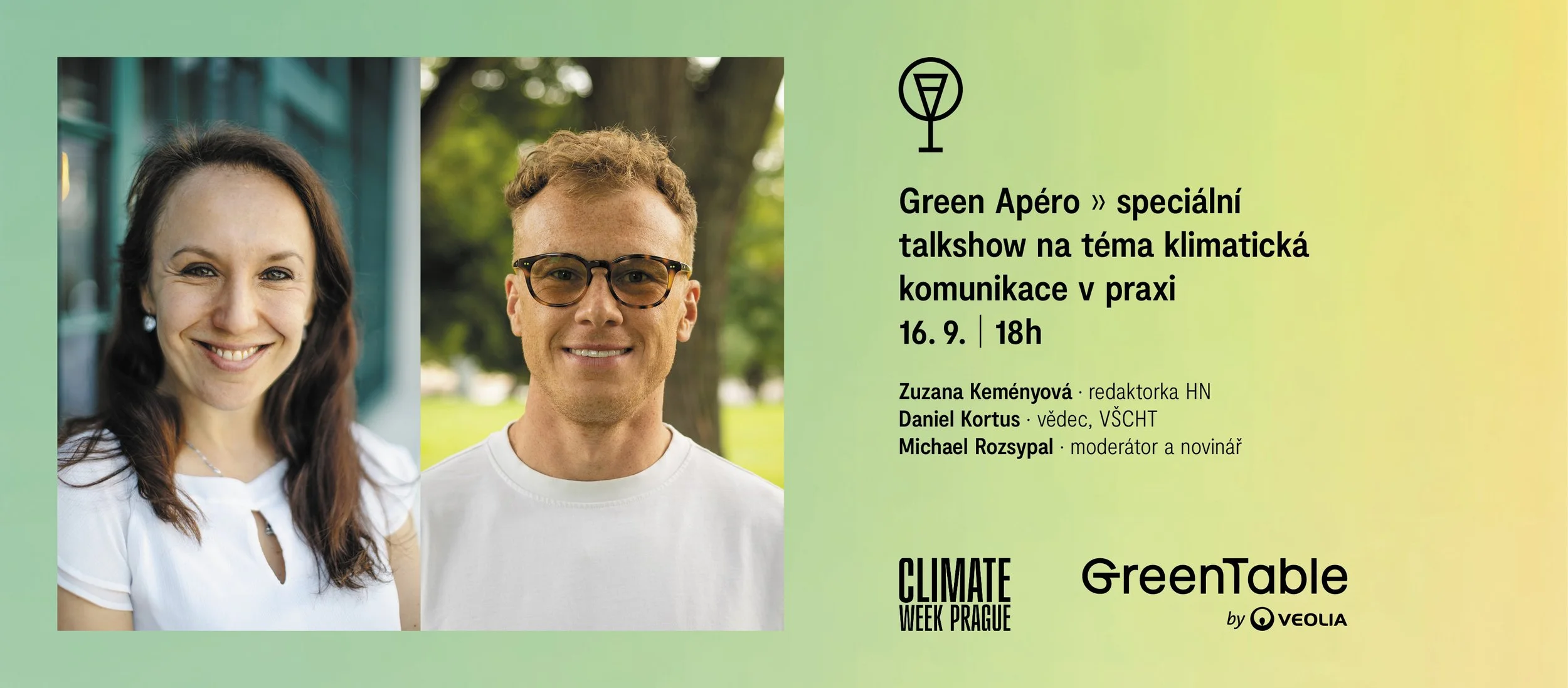 Green Apéro s Danielem Kortusem a Zuzanou Kemenyovou 