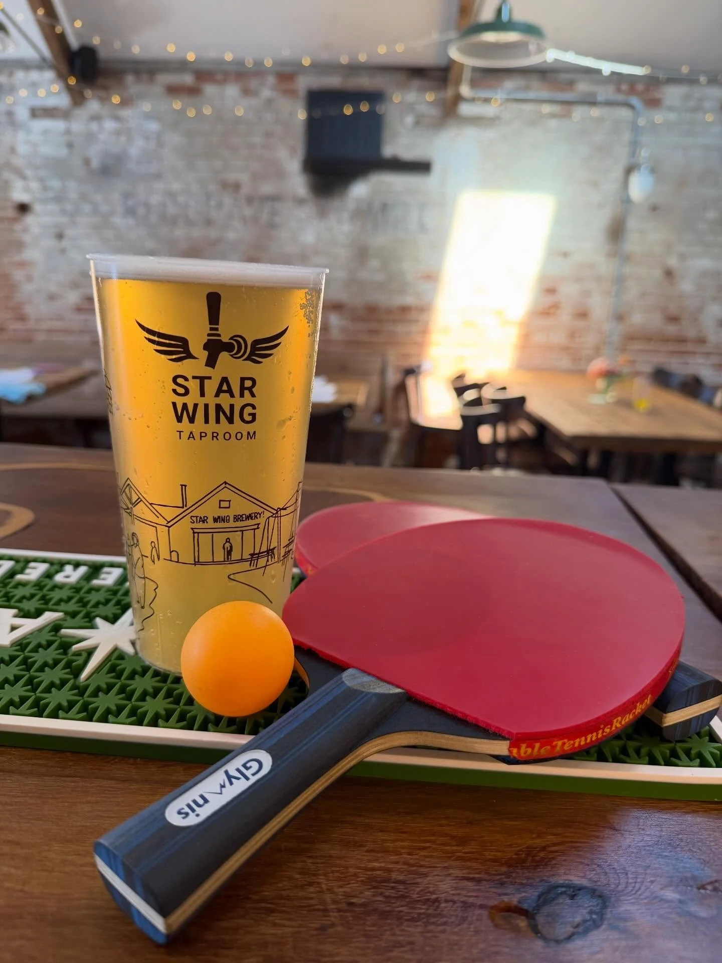 Peachy Pints &amp; Ping Pong 🍑

Perfect weather for few pints of @jubelbeer &amp; a game of ping pong on our new table (or beer pong&hellip; 🍻)

Open today from 5pm, Happy hour from 5-6pm 🎉 

🍟 @chick_n_collect from 6pm
🎸 @jazzbullenmusic from 7