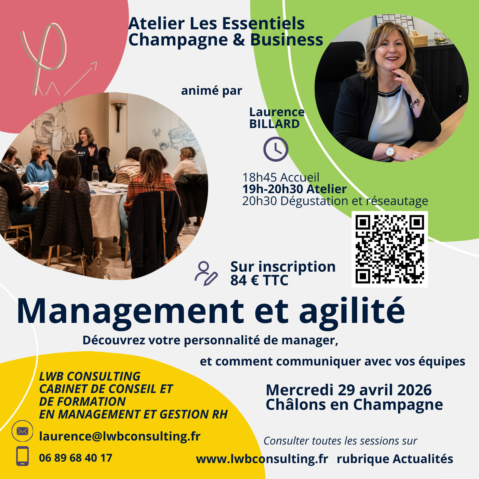 Prochain atelier Management et agilité Mercredi 29 avril - Châlons en Champagne
