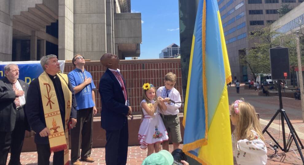 Nick Zozula joined Mayor Wu, City officials and his fellow members of Boston’s Ukrainian community on August 24th, to raise their flag and celebrate Ukrainian Independence Day