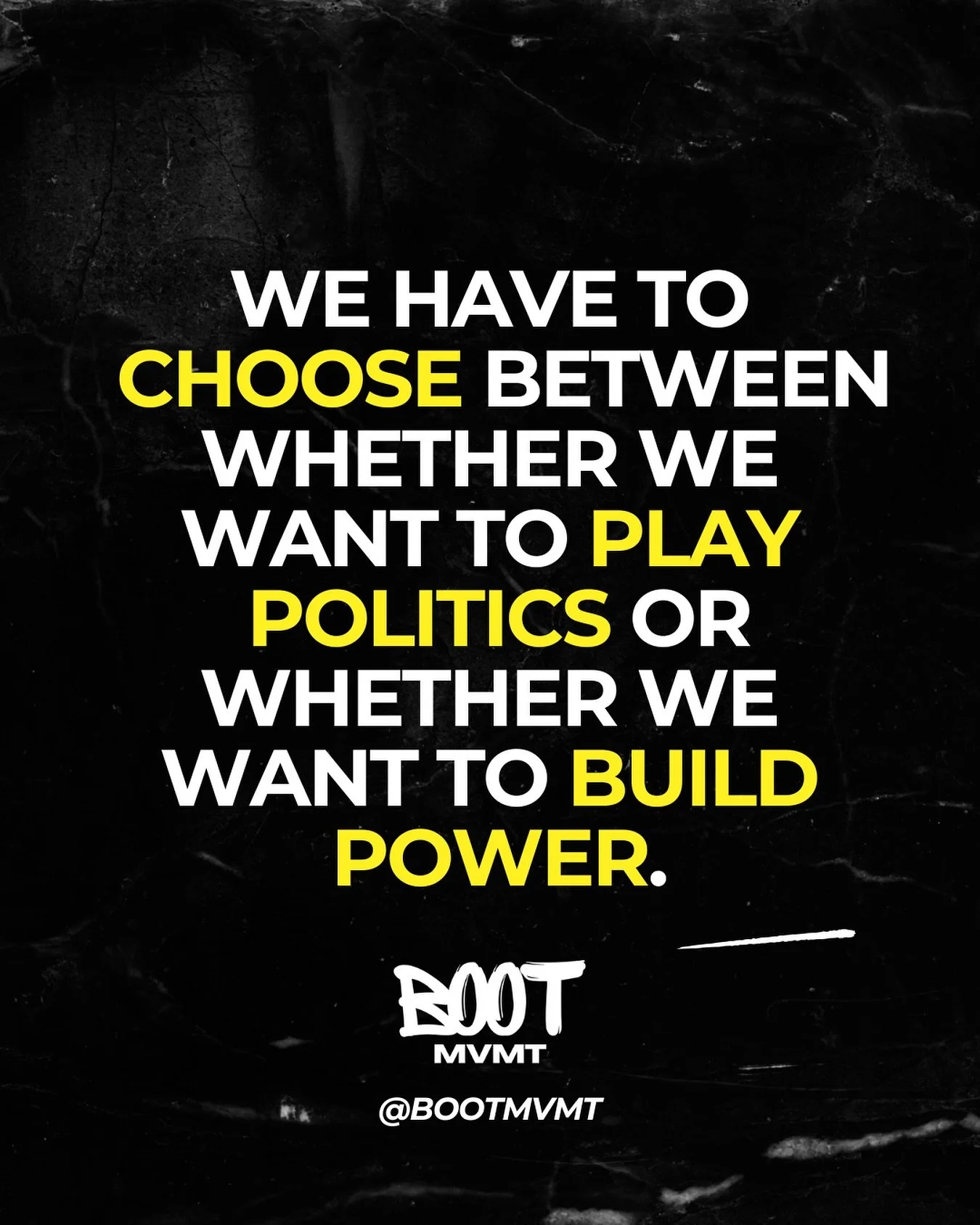 We&rsquo;re not here to play politics. The lives and future of our people are at stake. #BuildingOurOwnTable