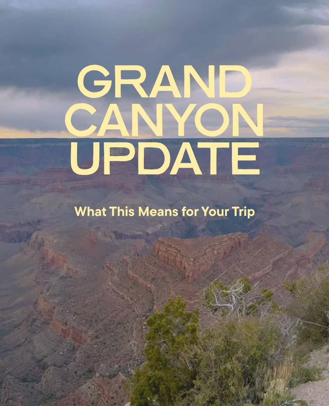 A little Grand Canyon update for ya! Share this with your travel crew ✈️ 

On August 29, a flash flood damaged the waterline that supplies the South Rim. The South Rim itself never flooded, but the resulting water shortage is what&rsquo;s driven ever