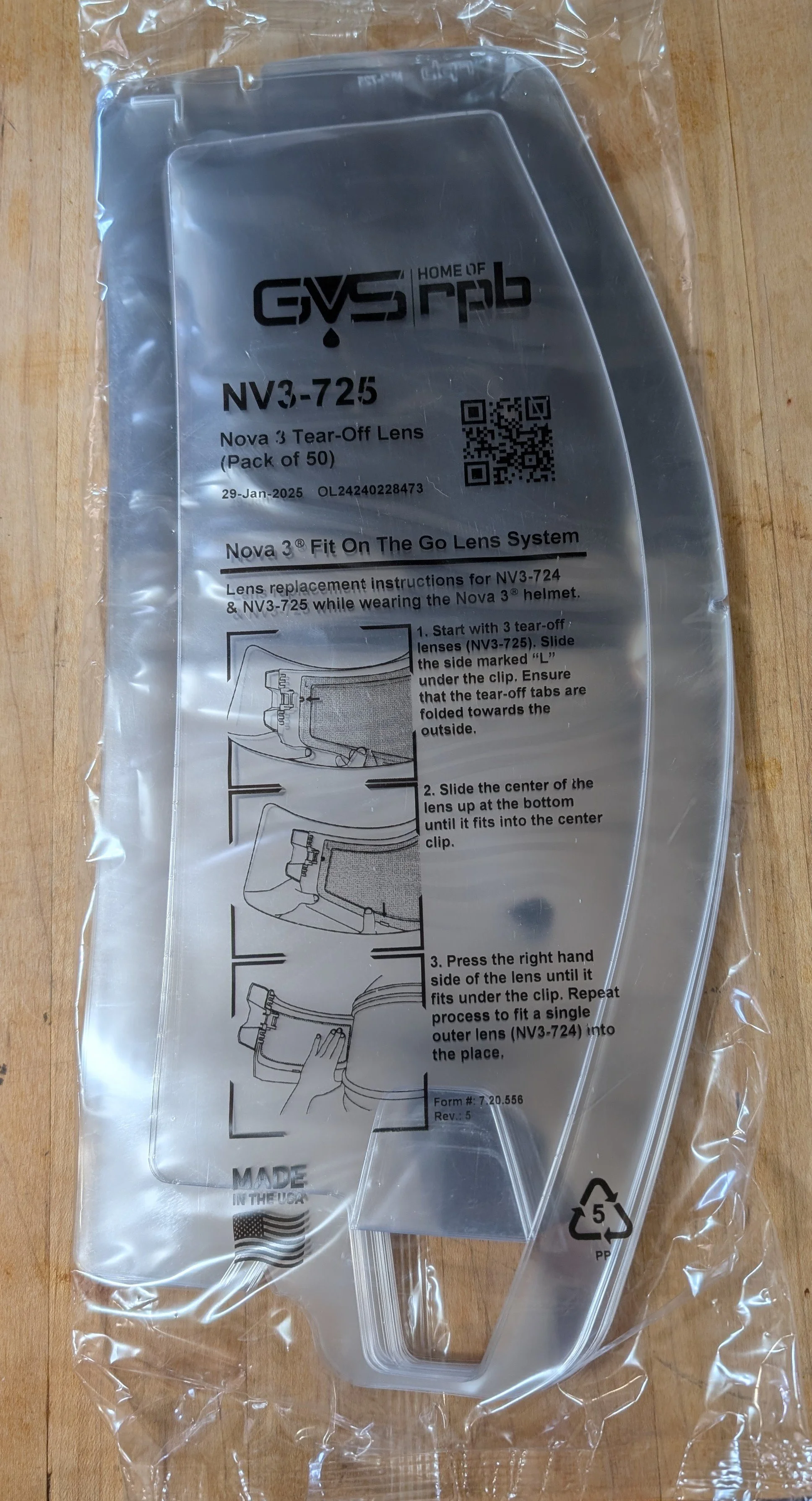 RPB Nova 3 Tear-Off Lenses