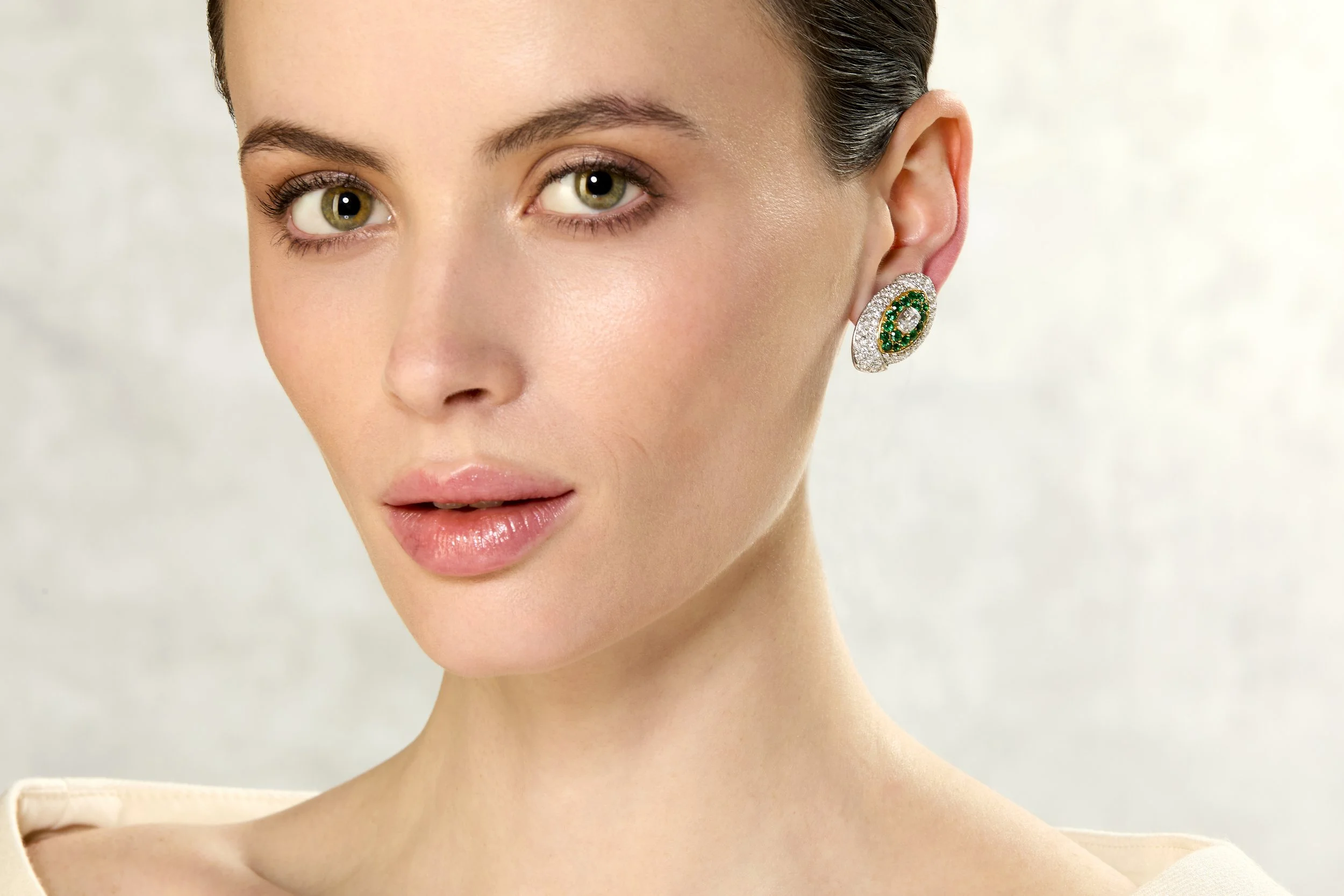 soft glam makeup with natural glowing skin glossy lips elevated beauty look