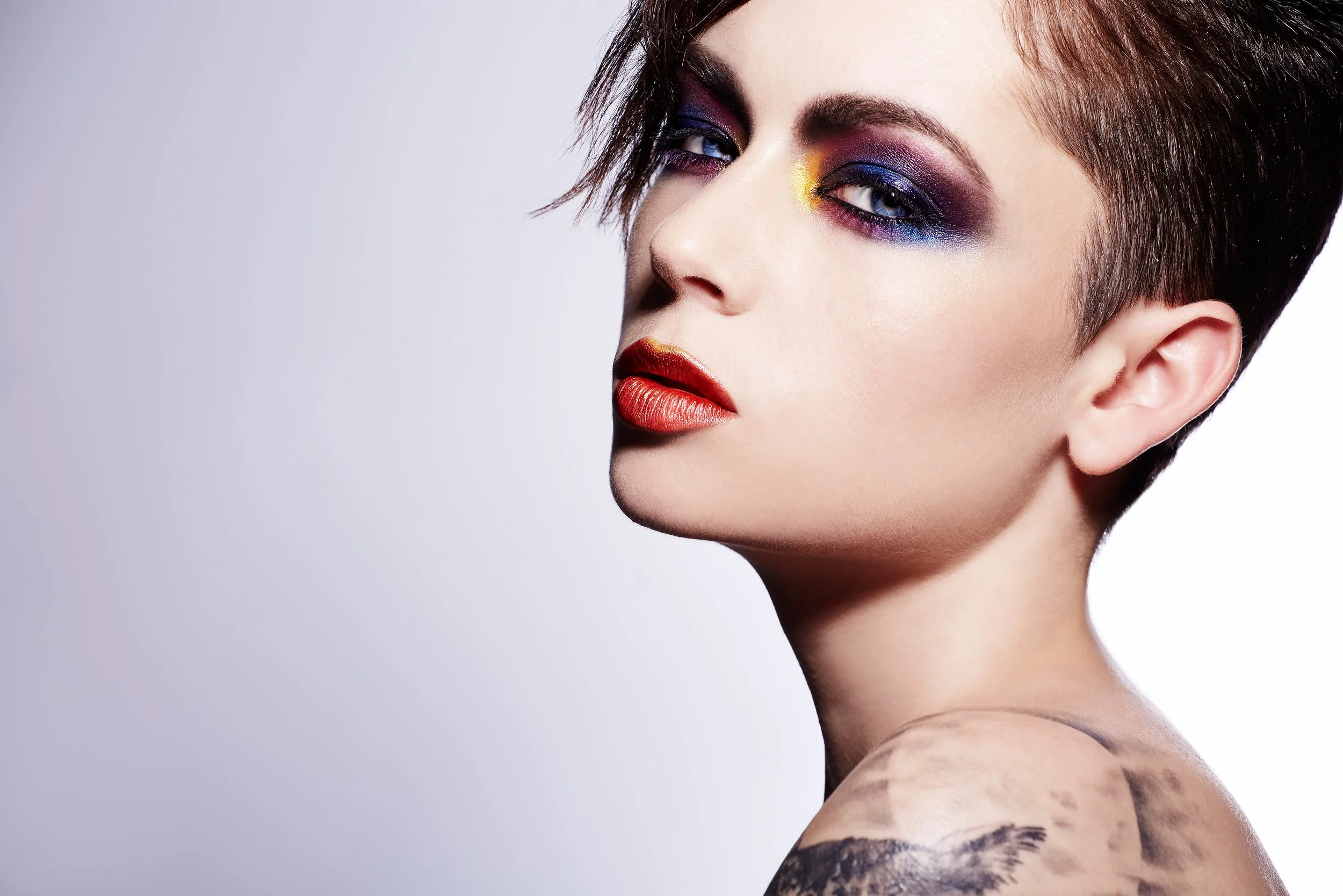 creative makeup look for editorial done by Boston makeup artist Dianna Quagenti 