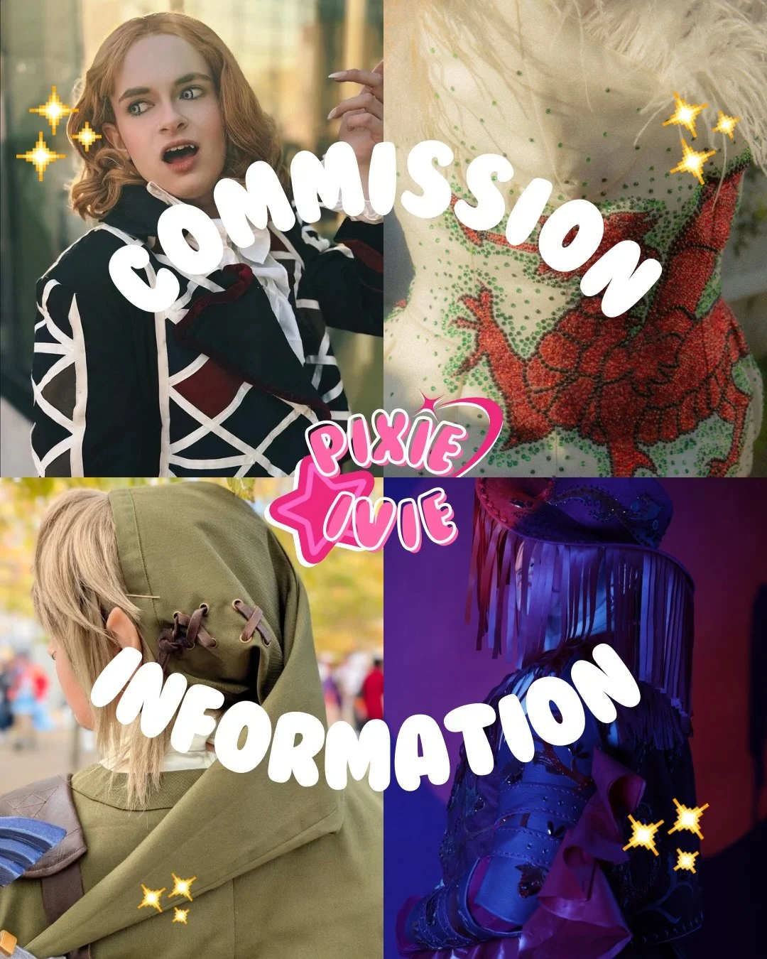 READ BELOW FOR A DISCOUNT OFFER ⬇️

Hello!!! 
I&rsquo;ve gotten an influx of new followers recently due to my tattoo flash reel so I thought i&rsquo;d make a masterpost about my commissions, both for costume and digital art. This post details how I p