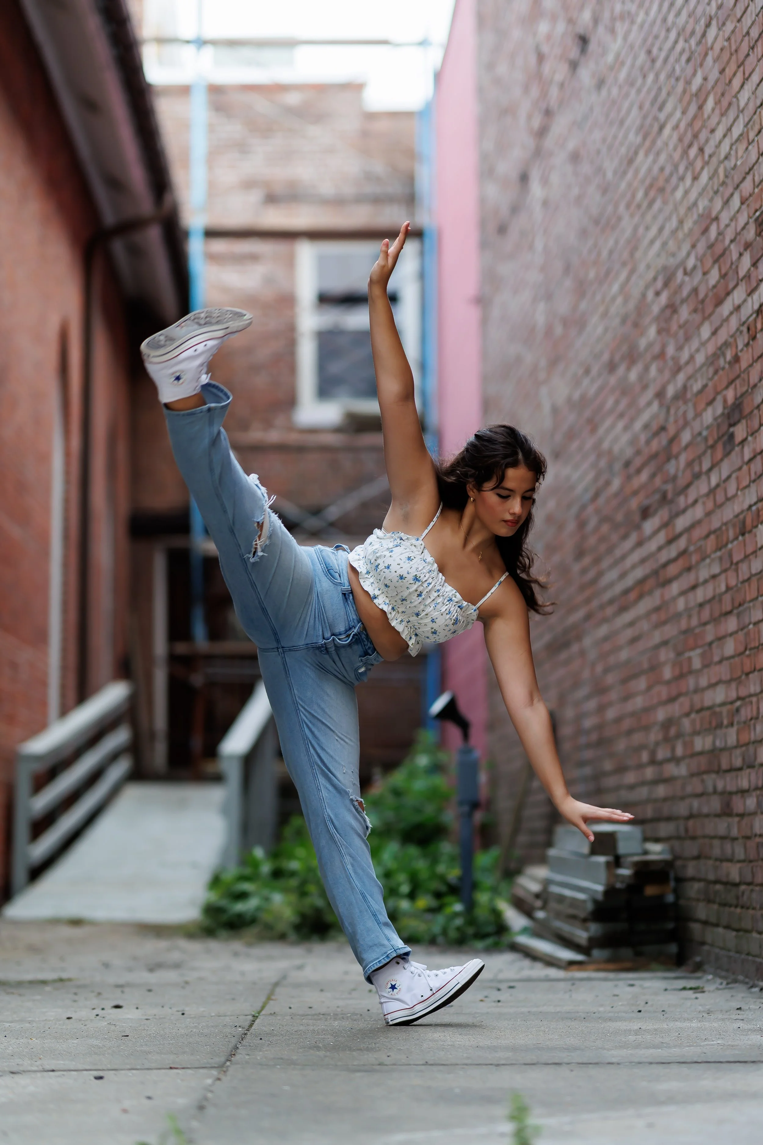 Down Town Hampton- Alleyways, wall murals, and a beautiful green vine walkway.