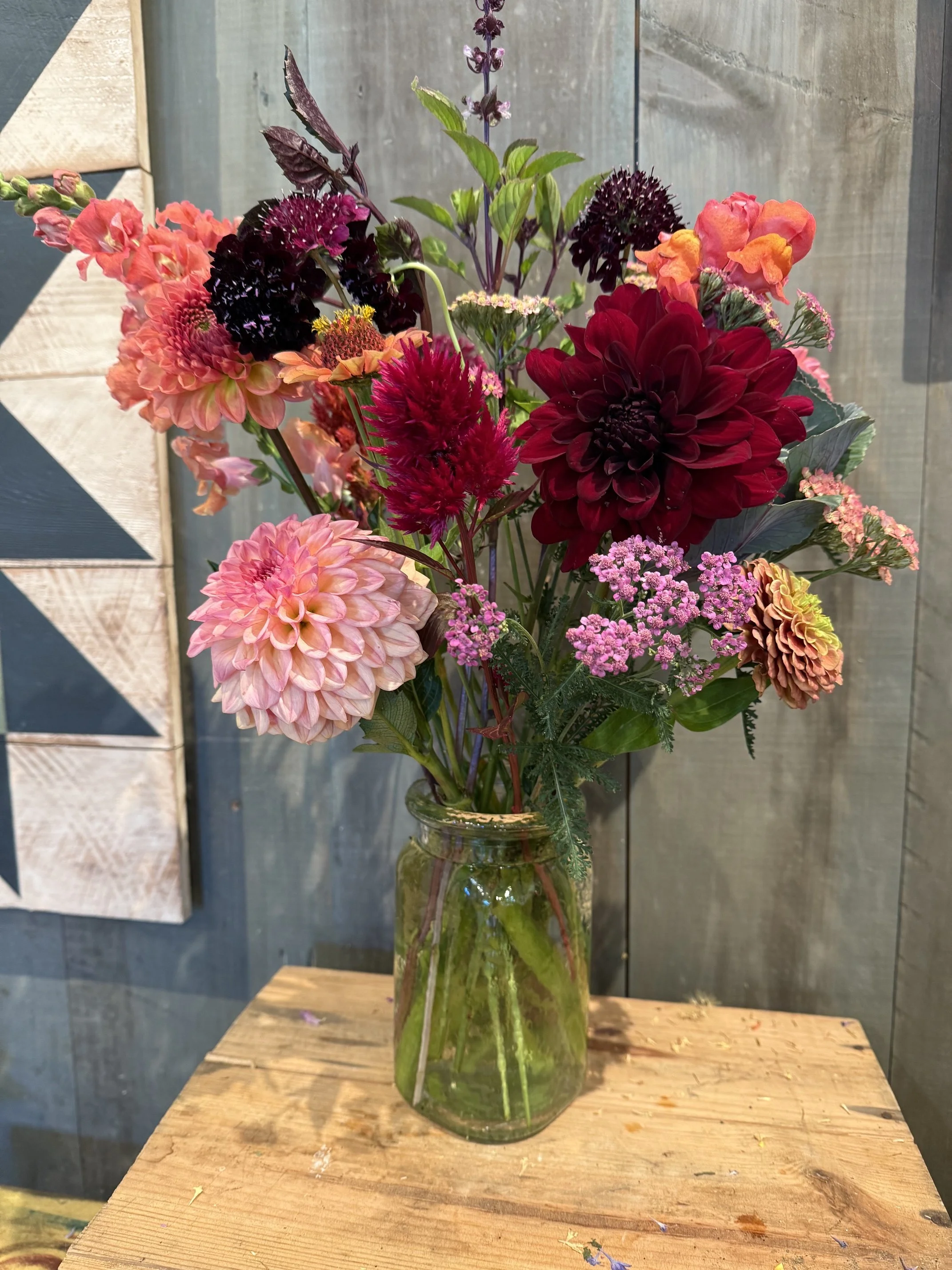 mason jar bouquet with dahlias.jpeg