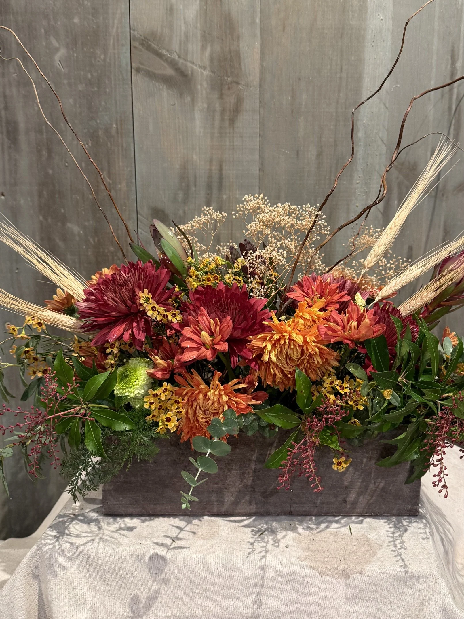 fall flower box arrangement dahlias, mums.jpeg