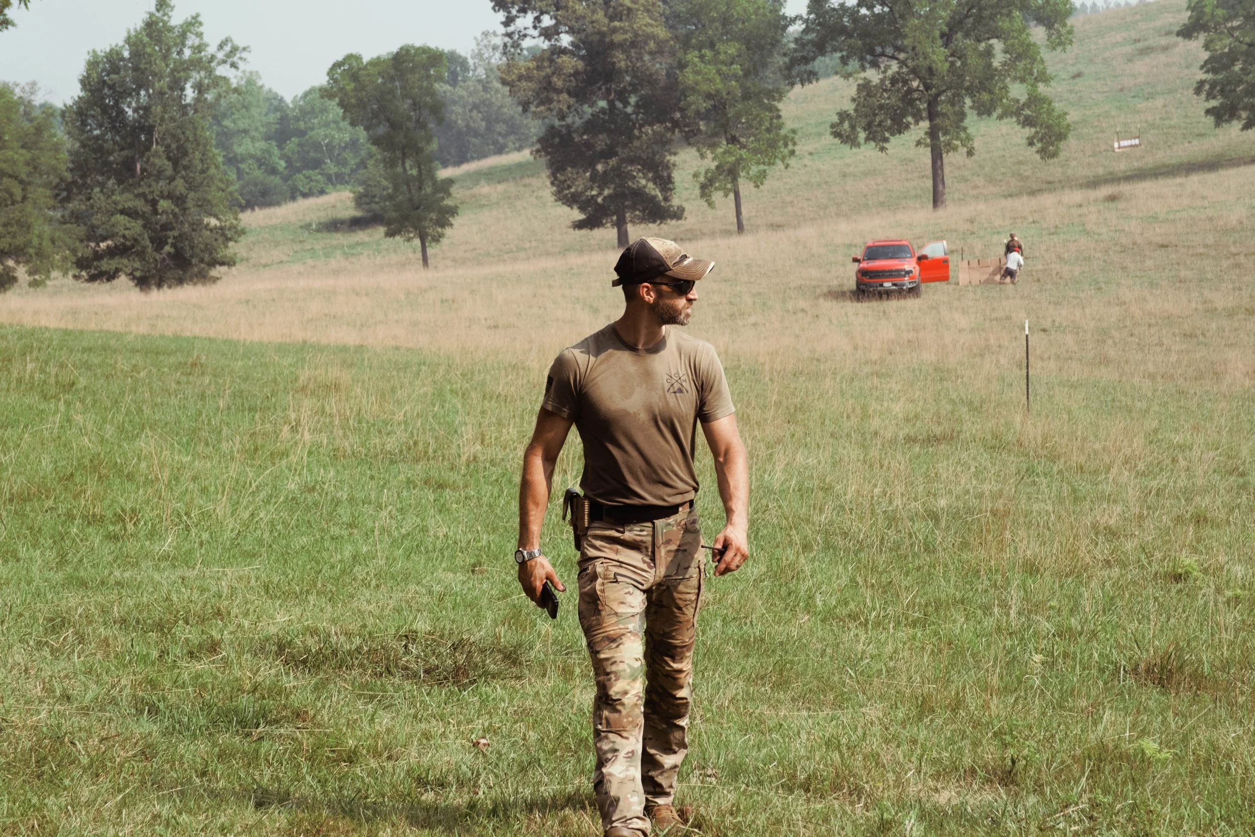 Dan Abbott walking to the firing line. July 18, 2026.